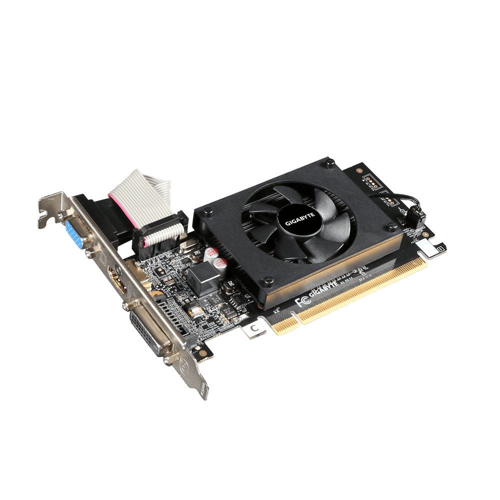 کارت گرافیک پروفایل کم گیگابایت GeForce GT 710 2 گیگابایت (GV-N710D3-2GL REV2.0) (بسته ۳۰ عددی) 5
