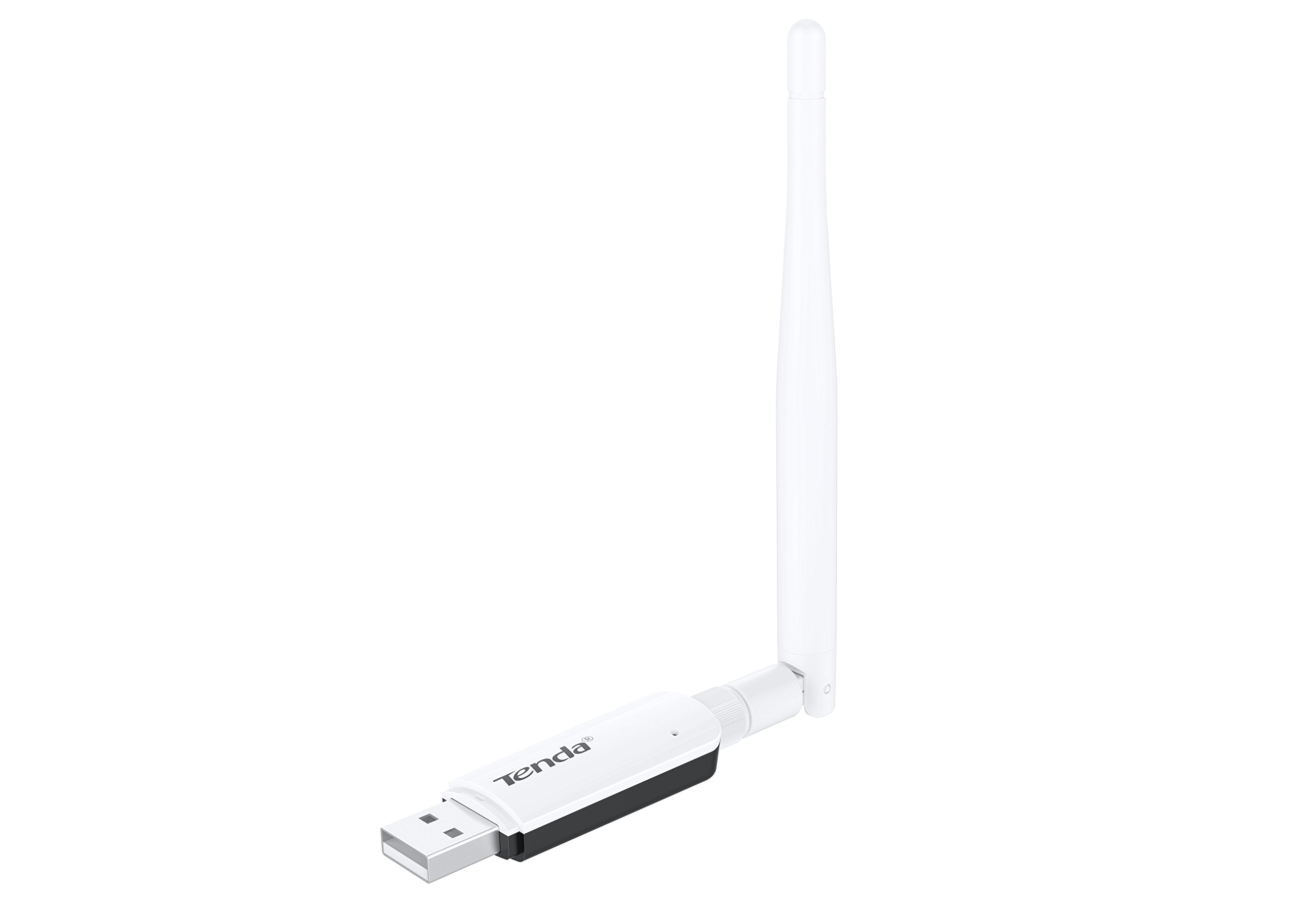 Tenda 300Mbps آنتن با دام بلند همراه WiFi - آداپتور WiFi N300 USB 2.0 با آنتن قابل جداشدن 3.5dBi برای کامپیوتر، رایانه رومیزی و لپتاپ - پشتیبانی از ویندوز XP/7/8/8.1/10، مک OS 10.7-10.12، لینوکس (U1) 300 مگابیت بر ثانیه | USB 2.0 + آنتن‌های 3.5dBi