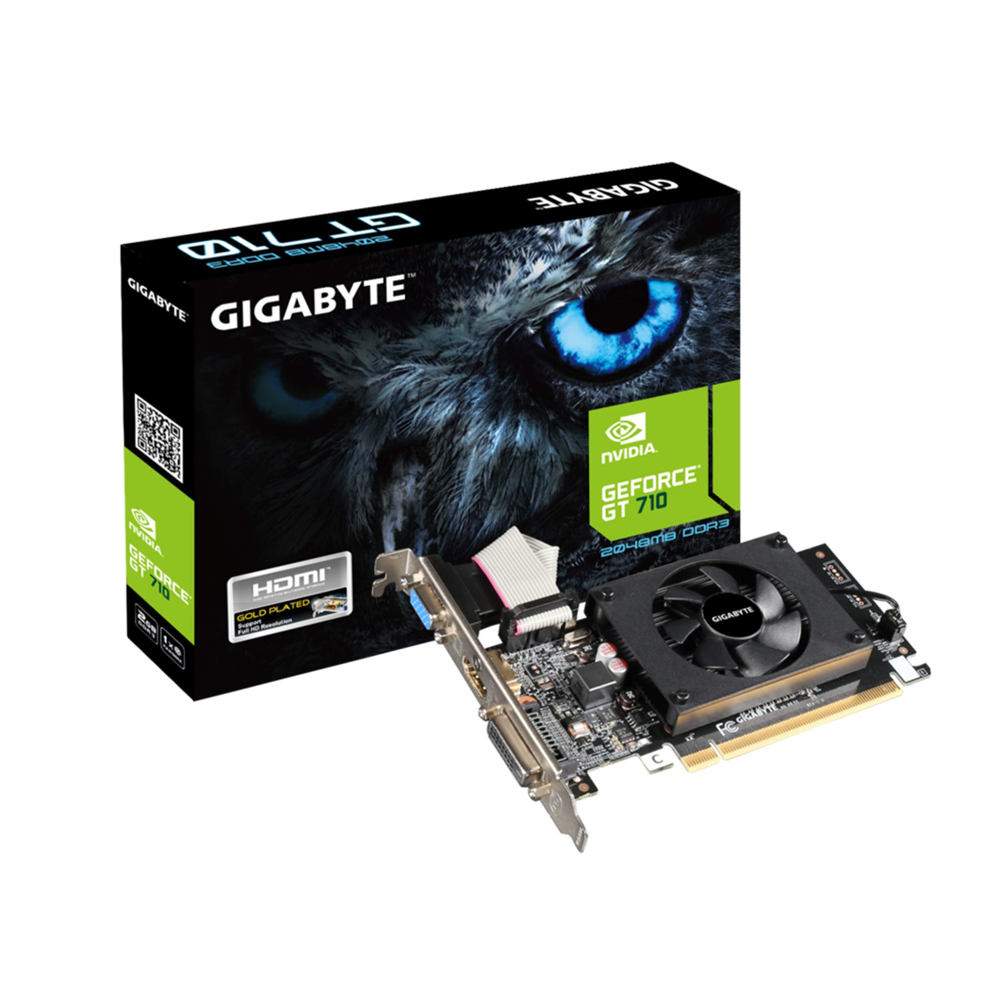 کارت گرافیک گیگابایت رم 2 گیگابایت DDR3 SDRAM مدل GV-N710D3-2GL نسخهٔ 2.0