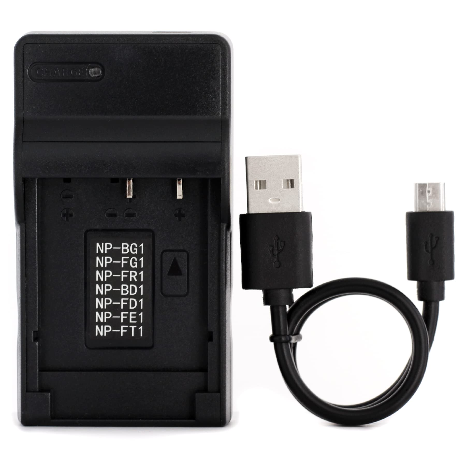 شارژر NP-BG1 برای دوربین‌های سونی سایبر-شات DSC-H50، DSC-H55، DSC-H70، DSC-H90، DSC-HX30V، DSC-HX5V، DSC-HX7V، DSC-HX9V، DSC-W150، DSC-W290، DSC-W230، DSC-W220، DSC-W200، DSC-W300، DSC-W50، DSC-W90 و دوربین‌ها دیگر، شارژر USB
