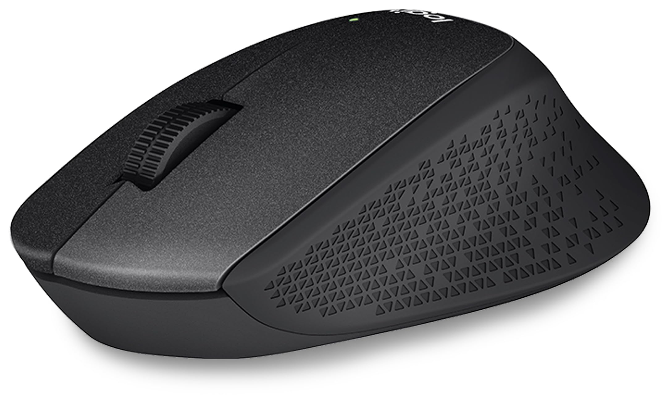 ماوس بی‌سیم لاجیتک مدل M330 Silent Plus، فرکانس 2.4 گیگاهرتز با گیرنده نانو USB، دقت اپتیکال 1000 نقطه بر اینچ، عمر باتری 2 ساله، قابل استفاده با کامپیوتر، مک، لپ‌تاپ، کروم‌بوک - مشکی