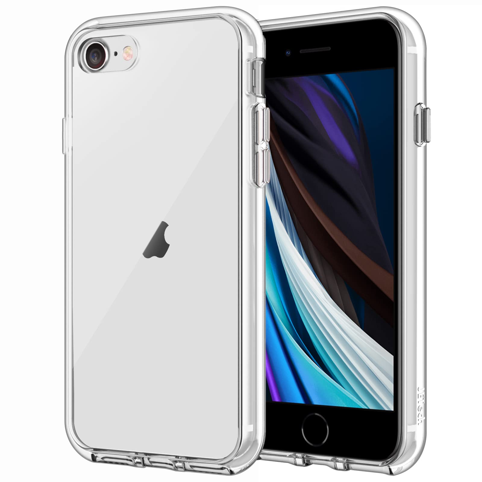 کیف JETech برای iPhone SE 3/2 (نسخه 2022/2020) ، iPhone 8 و iPhone 7 ، 4.7 اینچ ، پوشش ضد زرد شدن ،پوشش ضدضربه گوشی ، پوشش بندفون ضد خش (شفاف)