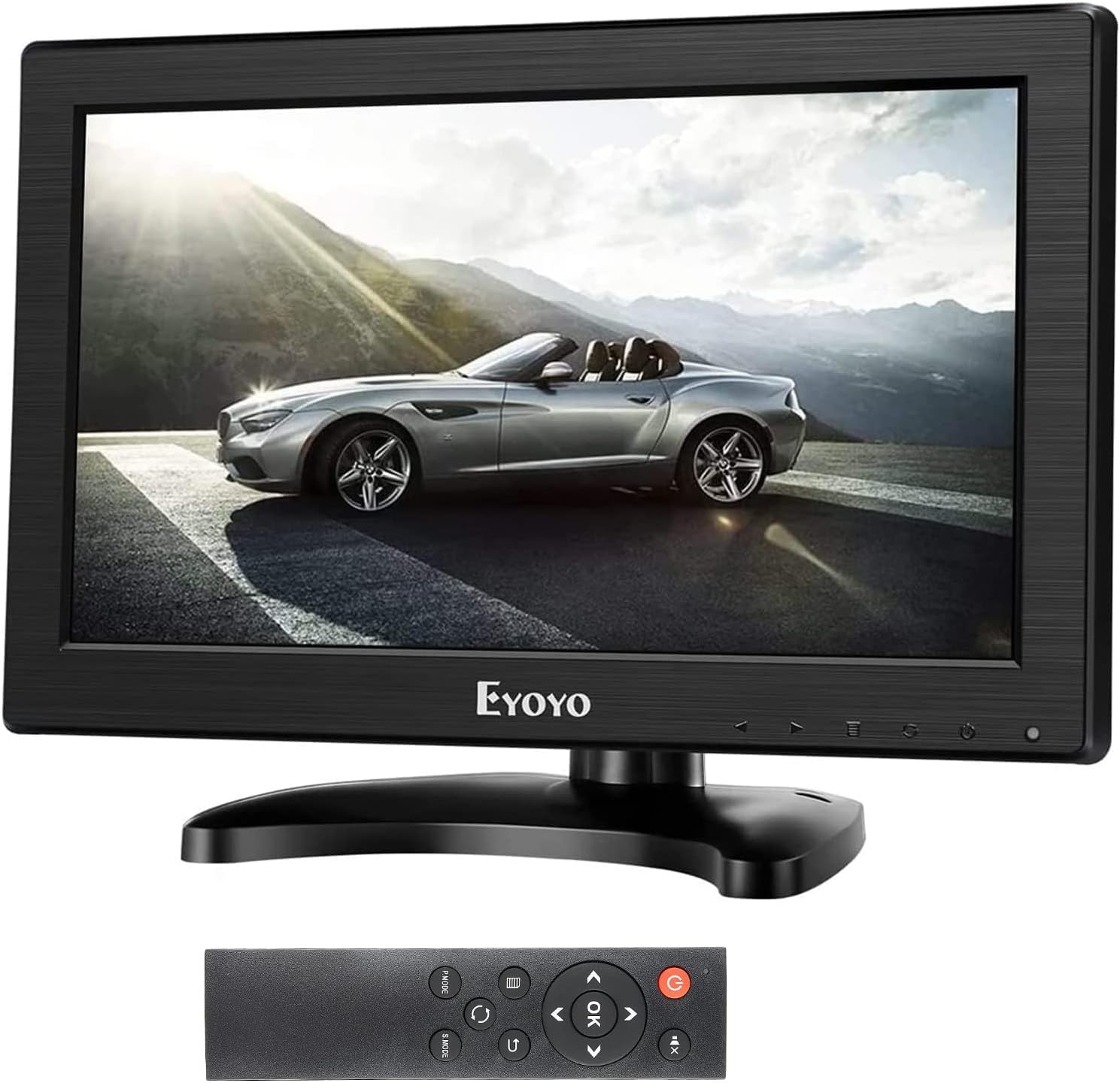 مانیتور 12 اینچی Eyoyo TFT LCD با ورودی AV HDMI BNC VGA 1366x768 صفحه نمایش رنگی HD قابل حمل با بلندگو داخلی