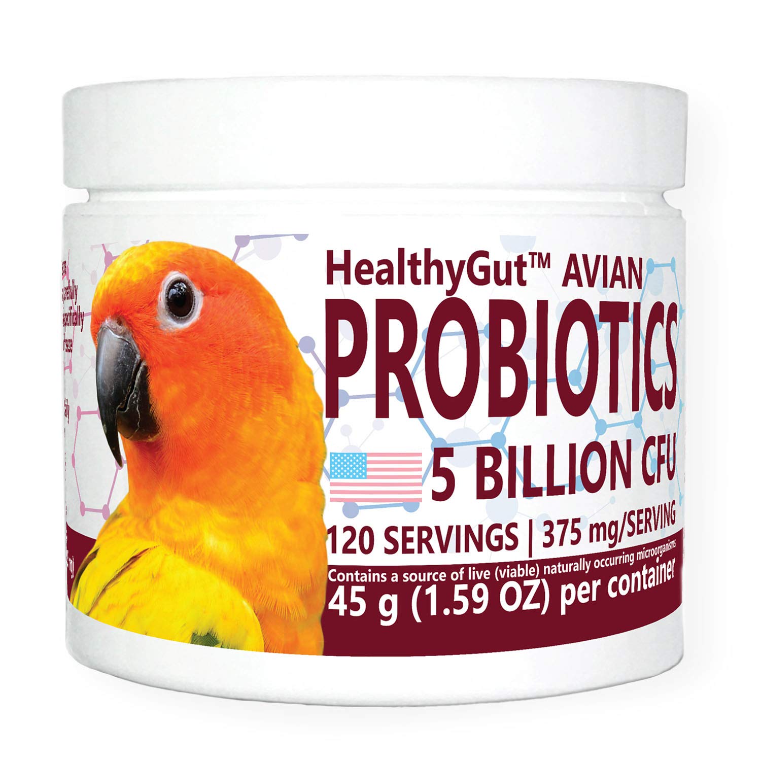 مکمل غذایی پروبیوتیک طبیعی HealthyGut™ برای پرتوان، فرمول گوارشی طبیعی (120 مهمانی)