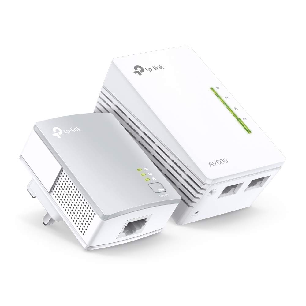 TP-Link AV600 Powerline Adapter Wi-Fi Kit، تقویت کننده/هات‌اسپات/گسترنده وای-فای، سرعت وای-فای تا 300 مگابایت بر ثانیه، 2+1 پورت| سرعت N300 مگابایت+AV600 مگابایت plug and play، (TL-WPA4220 KIT) سرعت N300 مگابایت+AV600 مگابایت|2 بسته