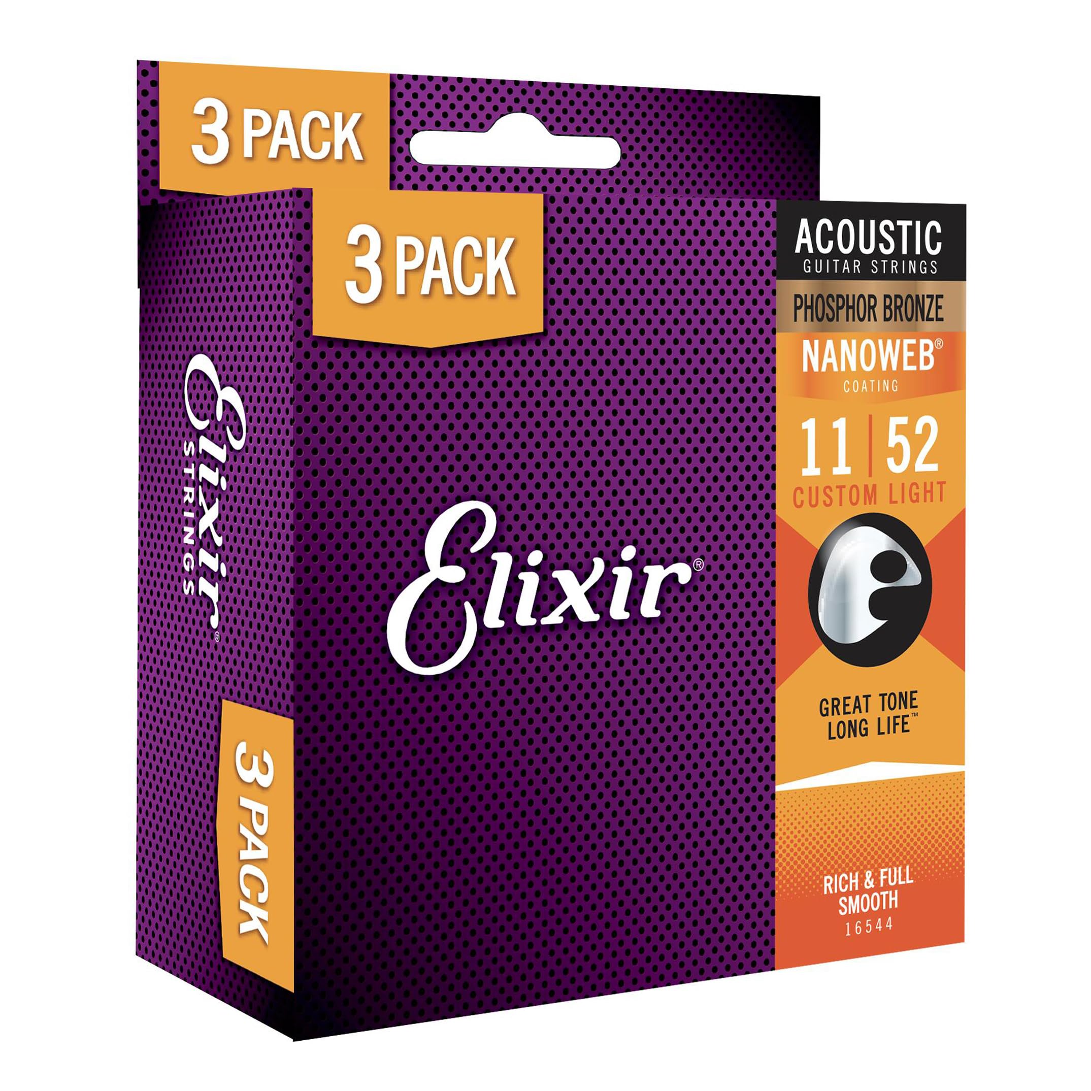 {
    "نام": "رشته‌های گیتار آکوستیک Elixir Strings 16544 فسفربرنز با پوشش نانووب، مجموعه 3 تایی، بنفش، نور سفارشی (11-52) نور سفارشی (11-52) 3 بسته",
    "مقدار": ""
}