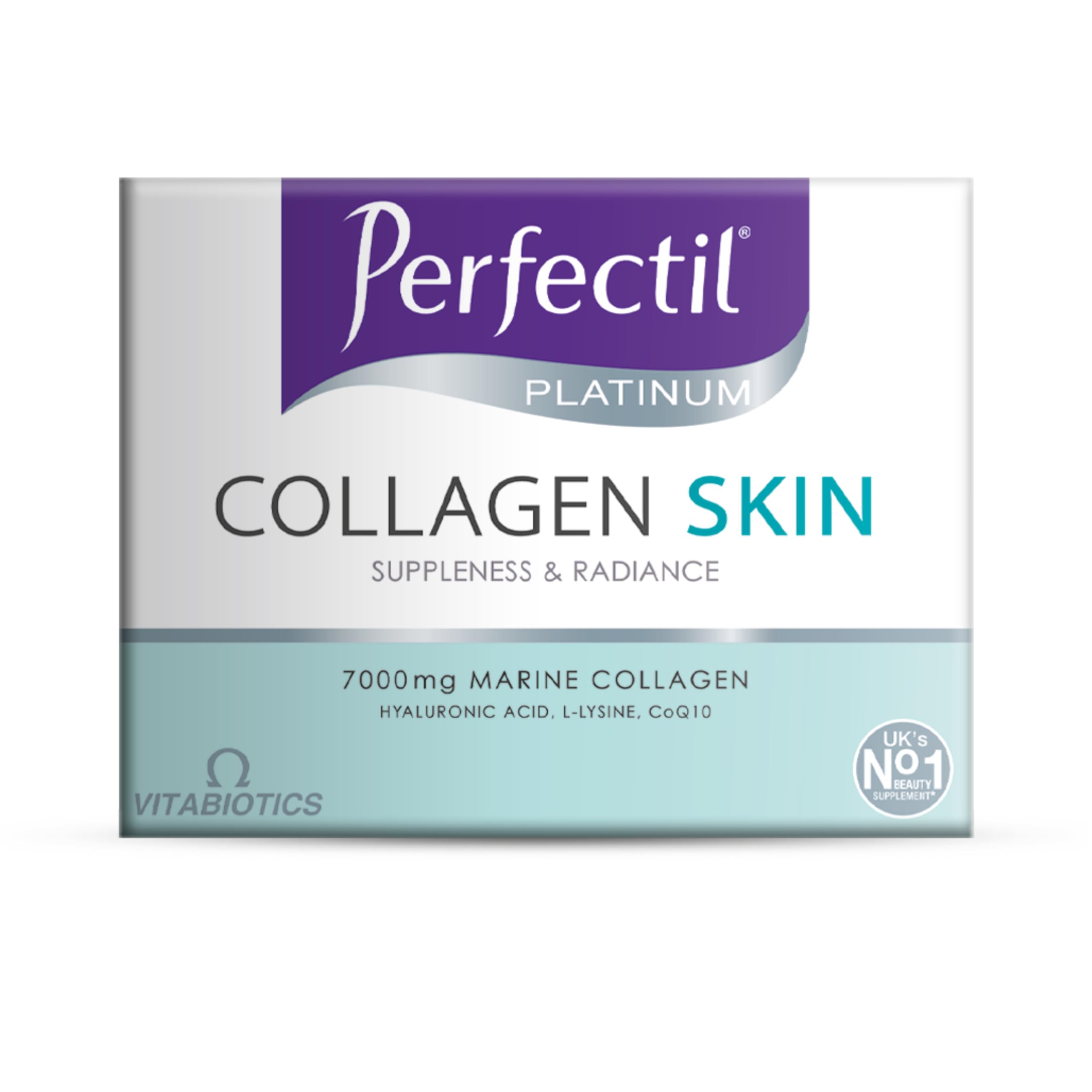 نوشیدنی پوست کلاژن پلاتینوم Perfectil Vitabiotics، 10 عدد * 50 میلی لیتر