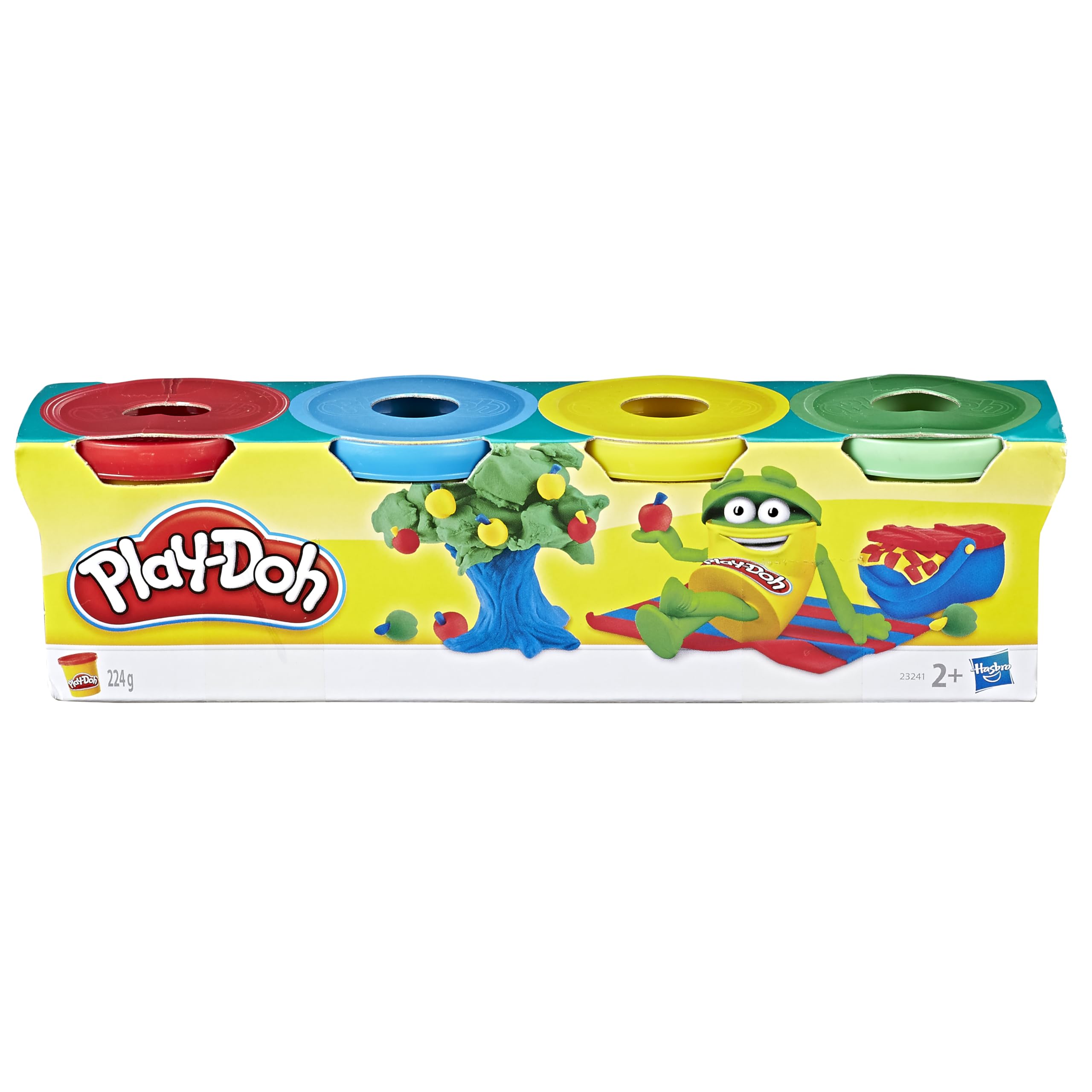 بسته 4 تایی Play-Doh با جعبه‌های 2 اونسی در رنگ‌های اصلی، اسباب‌بازی برای کودکان 2 سال و بالاتر، هنر و صنایع دستی برای کودکان