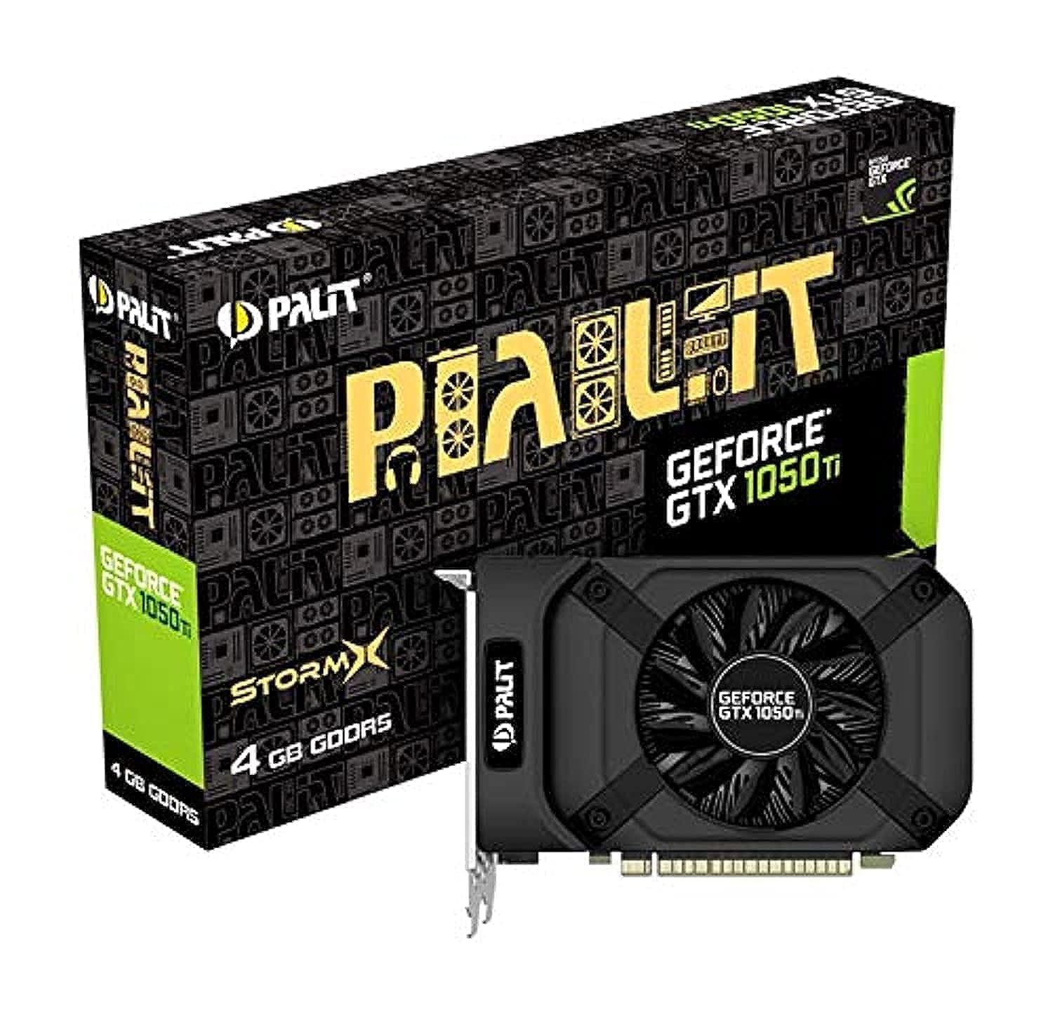 کارت گرافیک Palit GeForce GTX 1050 Ti StormX 4 گیگابایتی GDDR5، DiplayPort، HDMI، Dual-Link DVI-D، خاکستریPalit GeForce GTX 1050 TI 4GB STORMX