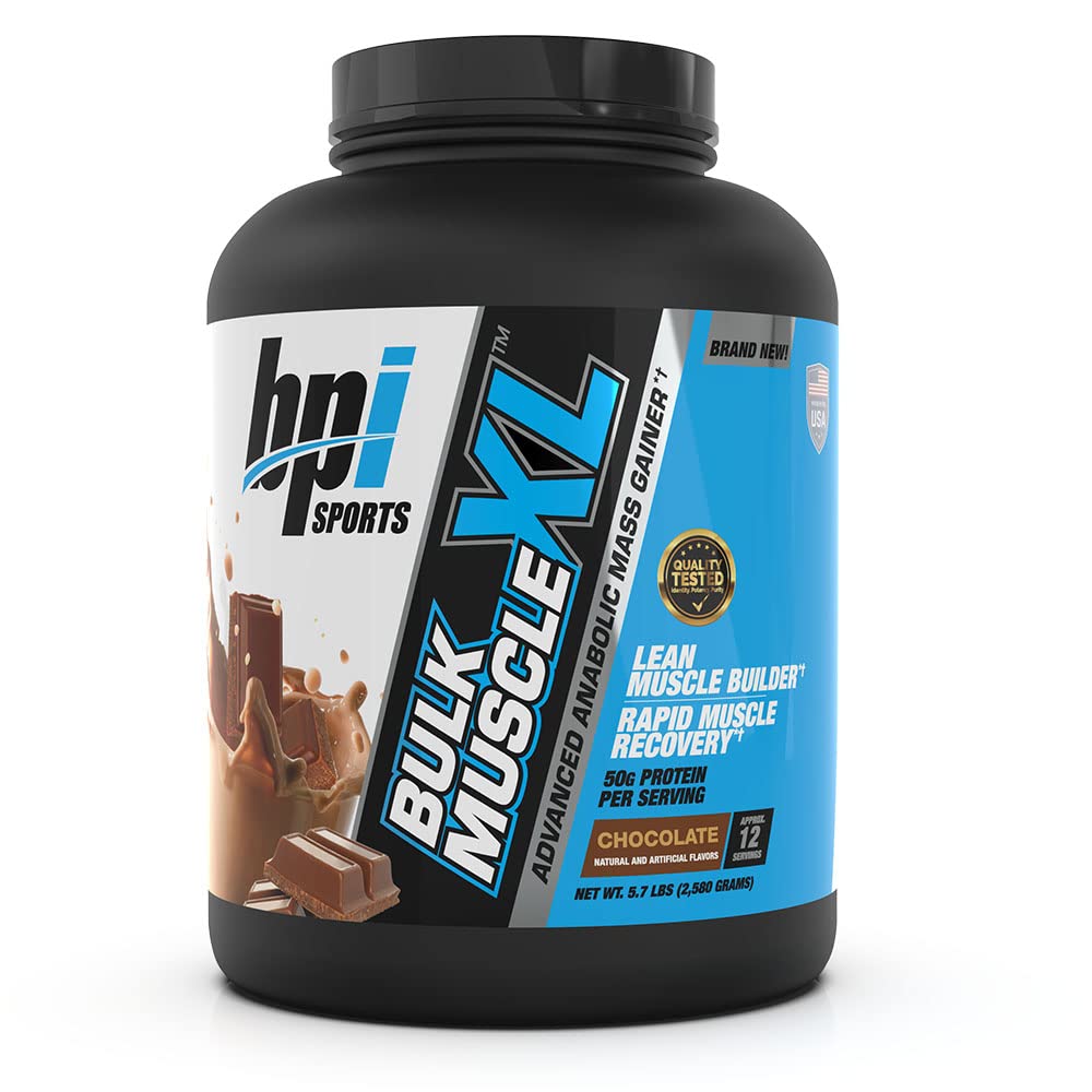 پودر پیشرفته افزایش وزن و حجم عضلانی BPI Sports Bulk Muscle XL - شکلاتی - 5.7 پوند - افزایش دهنده وزن