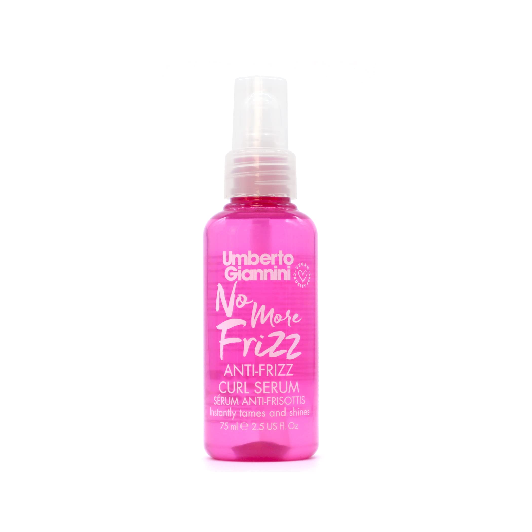 سرم ضد فریز نو مور Frizz اومبرتو جیانینی، وگان و ضد شراره بدون وحشت انگیز برای موهای مجعد یا موجی، 75 میلی‌لیتر نو مور Frizz Curl Serum 75 میلی‌لیتر