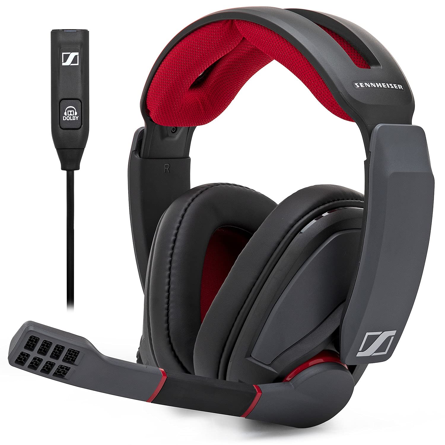 هدست بازی Sennheiser GSP 350 با قابلیت بسته شدن - مشکی/قرمز (بسته‌ای حاوی 1 عدد)، USB