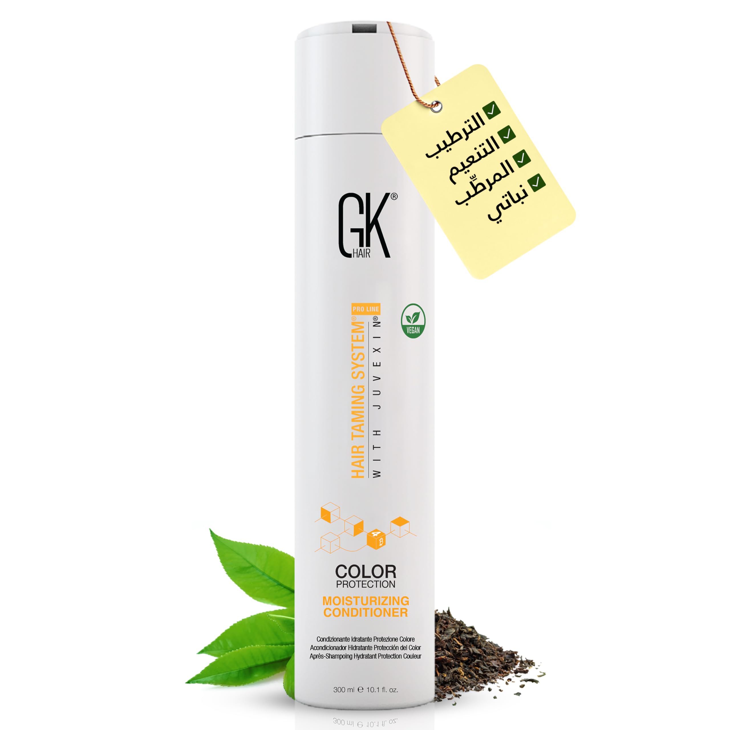 شامپو GK HAIR Global Keratin Moisturizing Conditioner (300 میلی لیتر / 10.1 فلوئید اونس) مرطوب کننده محافظت رنگ موهای خشک آسیب دیده موجدار موهای پفیو تنی موهای رنگ شده ترمیم موهای آلی بدون پارابن و سولفات مناسب برای انواع موها