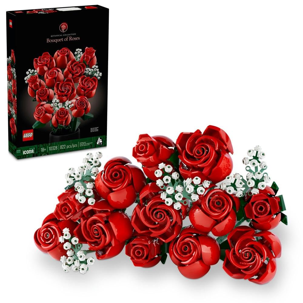 باقه گل‌های مصنوعی LEGO Botanicals - مجموعه گل برای بزرگسالان شامل یک بیوه‌ای قابل ساخت - لوازم دکوراسیون منزل یا دفتر - هدایا برای زنان و مردان - فعالیت‌های آرامبخش - نسخه جدید 10328