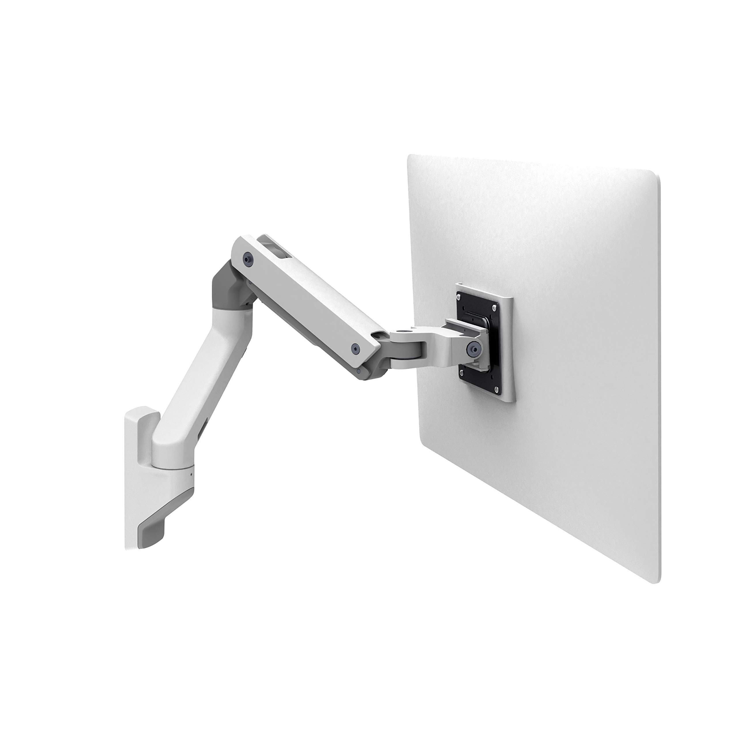 Ergotron HX Wall Mount Monitor Arm - طقطقه به دیوار - یکی از کیت نصب - سایز صفحه نمایش: تا 42 اینچ - قابلیت نصب بر روی دیوار 1 نمایش سفید بازوی سفید دیوار