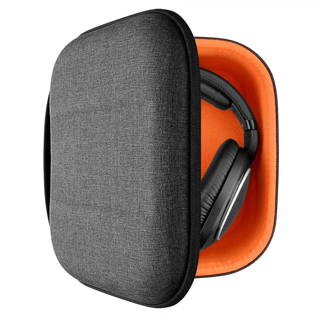 کیف هدفون Geekria Shield سازگار با Sennheiser HD400PRO/HD 560S/HD598/HD 599SE/HD280PRO/HD 600، جایگزین قاب سخت مسافرتی با جای نگهداری کابل (خاکستری تیره) EVA