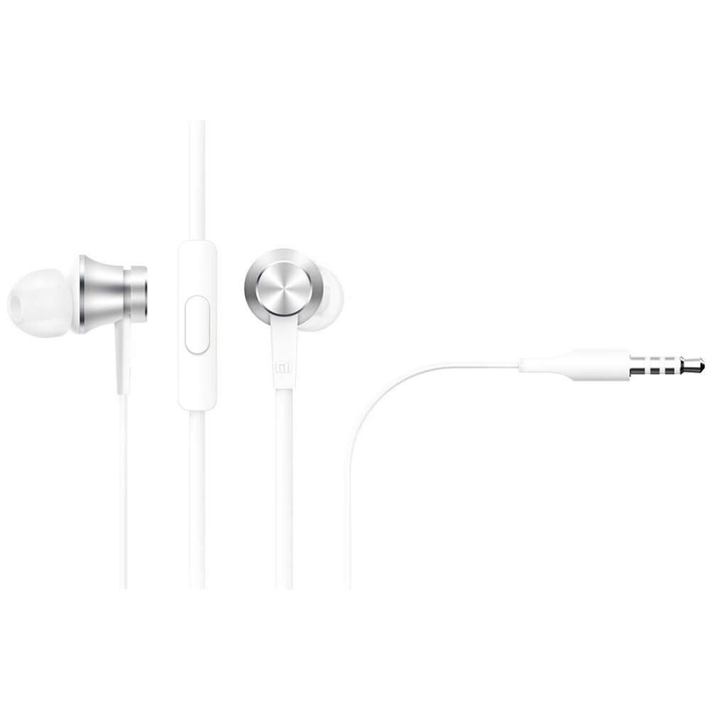 هدفون داخل گوش Xiaomi Mi Piston Basic [میکروفن و کنترل حساس، باس قدرتمند، اره‌های قابل تعویض، نسخه جهانی با گارانتی ZBW4355TY] - قابل استفاده با گوشی‌های هوشمند، تبلت‌ها و کامپیوتر، نقره‌ای، سیمی