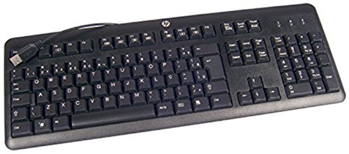 کیبورد HP 672647-033 مشکی USB QWERTY انگلیسی ایالت متحده