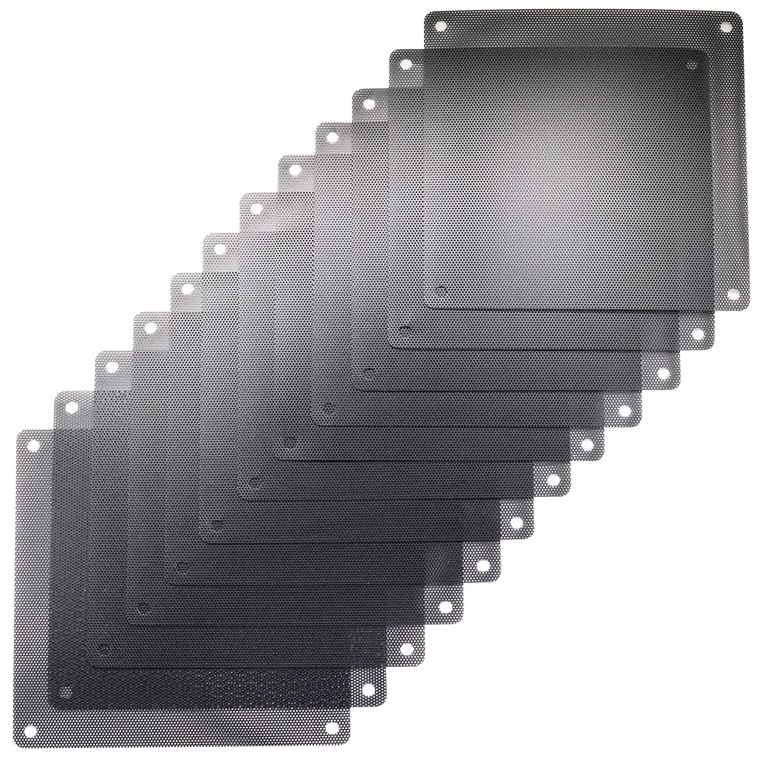 سه عدد فیلتر 120 میلیمتری PVC سیاه برای فن خنک کننده PC با پوشش ضد گرد و غبار مش کامپیوتر 120 میلیمتر x 120 میلیمتر