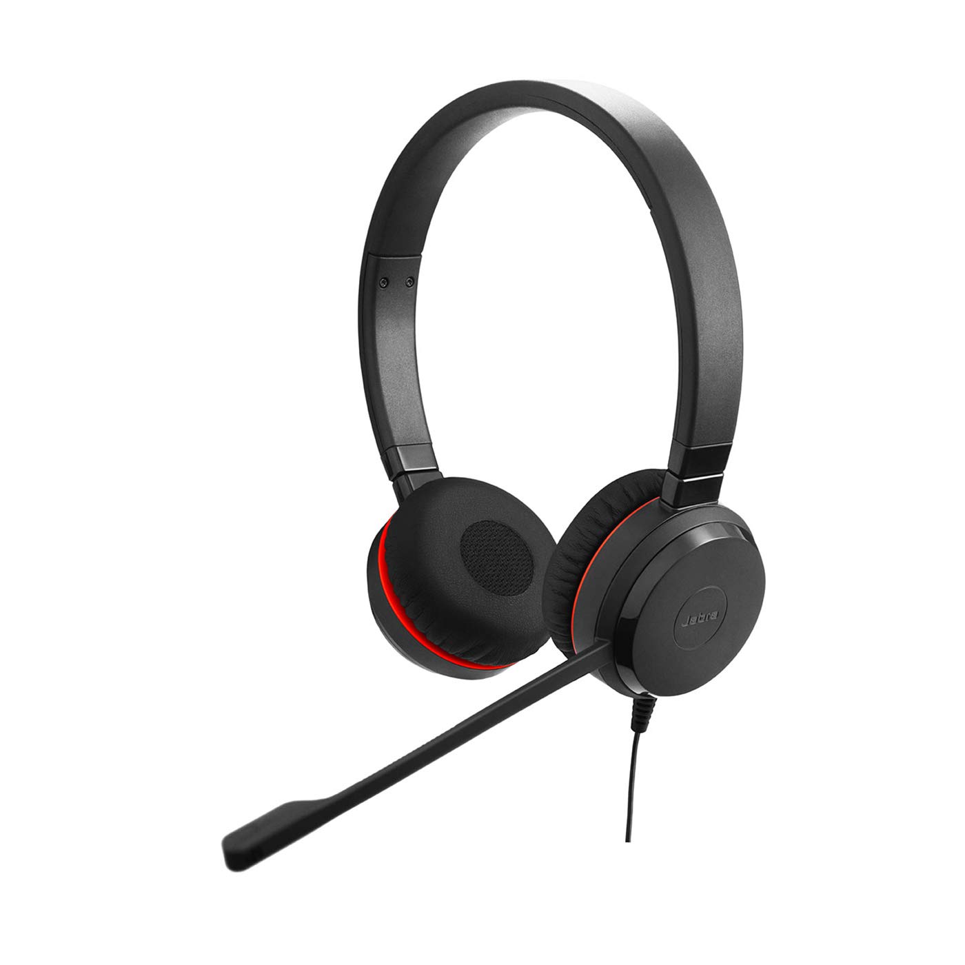 هدست استریو یوسی Jabra Evolve 30 - هدفون‌های ارتباطات یکپارچه برای VoIP Softphone با کاهش نویز غیرفعال - جک 3.5 میلی‌متر - استریو سیاه Evolve 30 II Jack 3.5mm