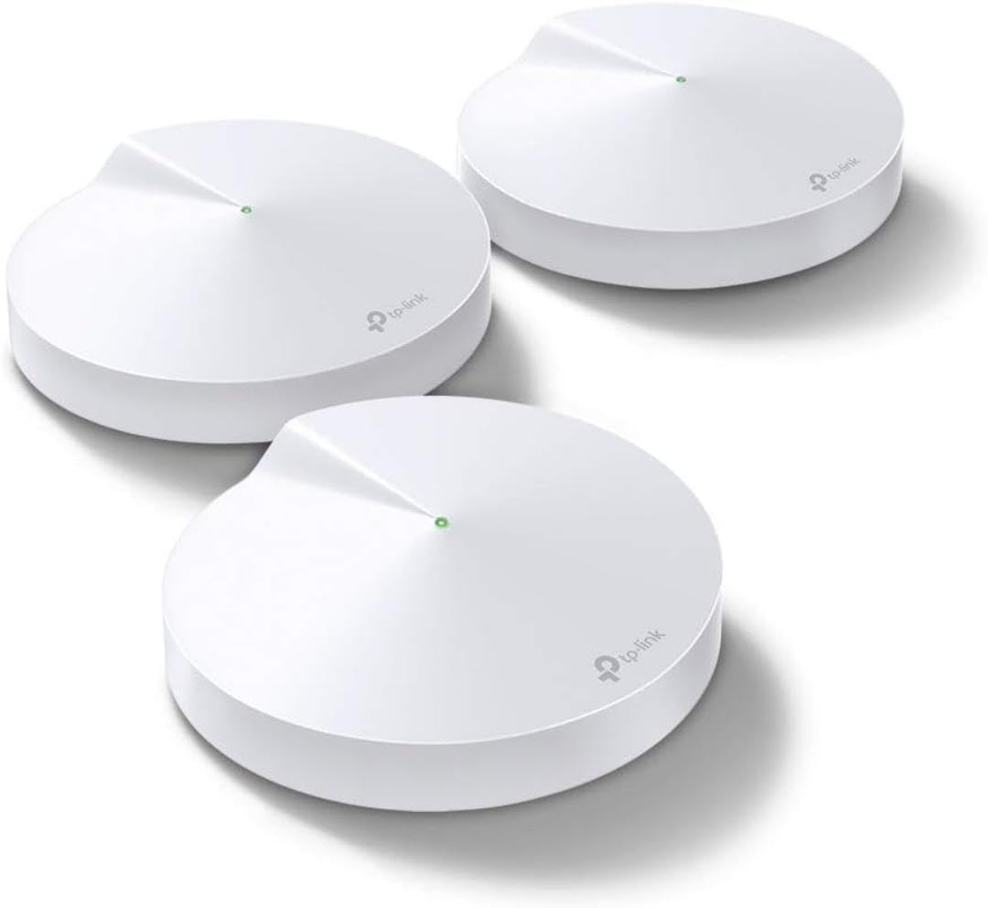 TP-Link Deco Mesh WiFi System(Deco M5) – تا پوشش ۵٬۵۰۰ فوت مربع خانه کامل و بیش از ۱۰۰ دستگاه، جانشین روتر/گسترش‌دهنده WiFi، ضدویروس، ۳ بسته ۳-۵ اتاق خواب، ۳ بسته