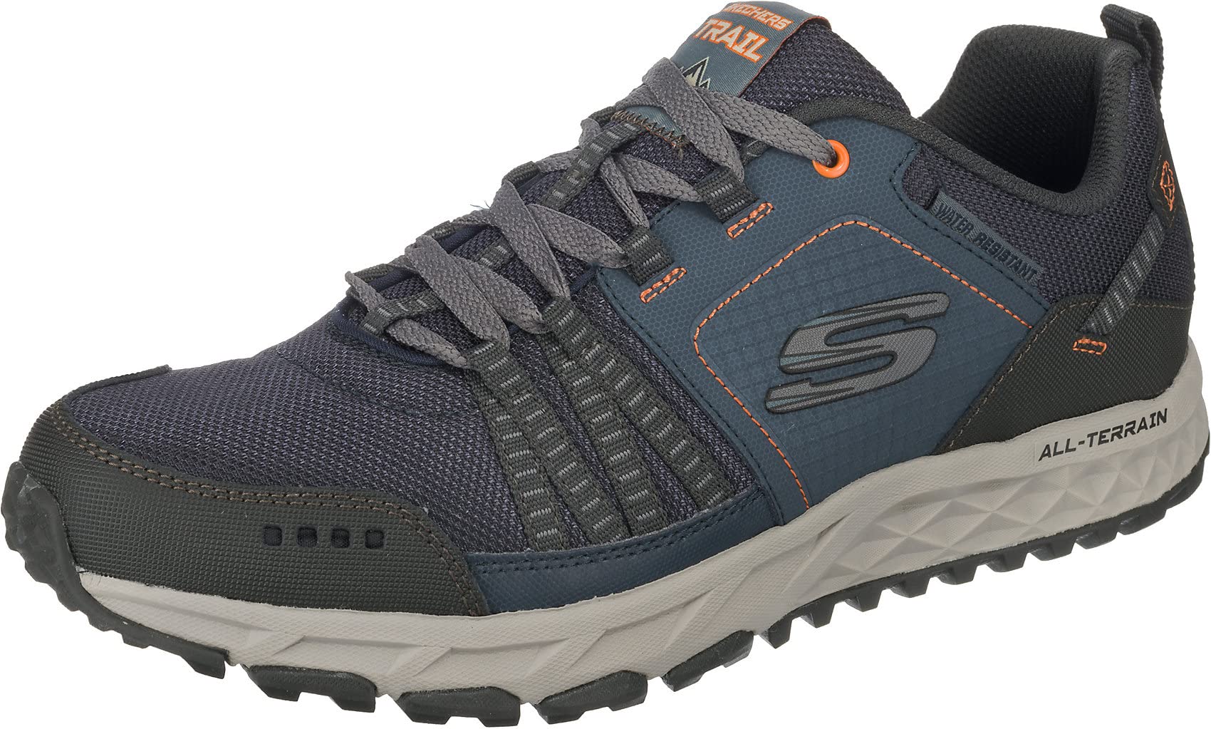 کتانی مردانه Skechers مدل Escape Plan، سایز 45 (EU)، سرمه‌ای/نارنجی