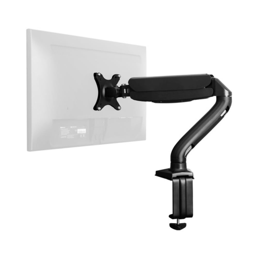 تکه مانیتور کامپیوتری Uncaged Ergonomics با 2 پورت USB ارتفاع تنظیم شده نگهدارنده‌ی همگانی LCD وسیله جانبی میز کار ایستاده تنظیم سیستم جدید صفحه نمایش چرخش لنگه تصاویر مشکی