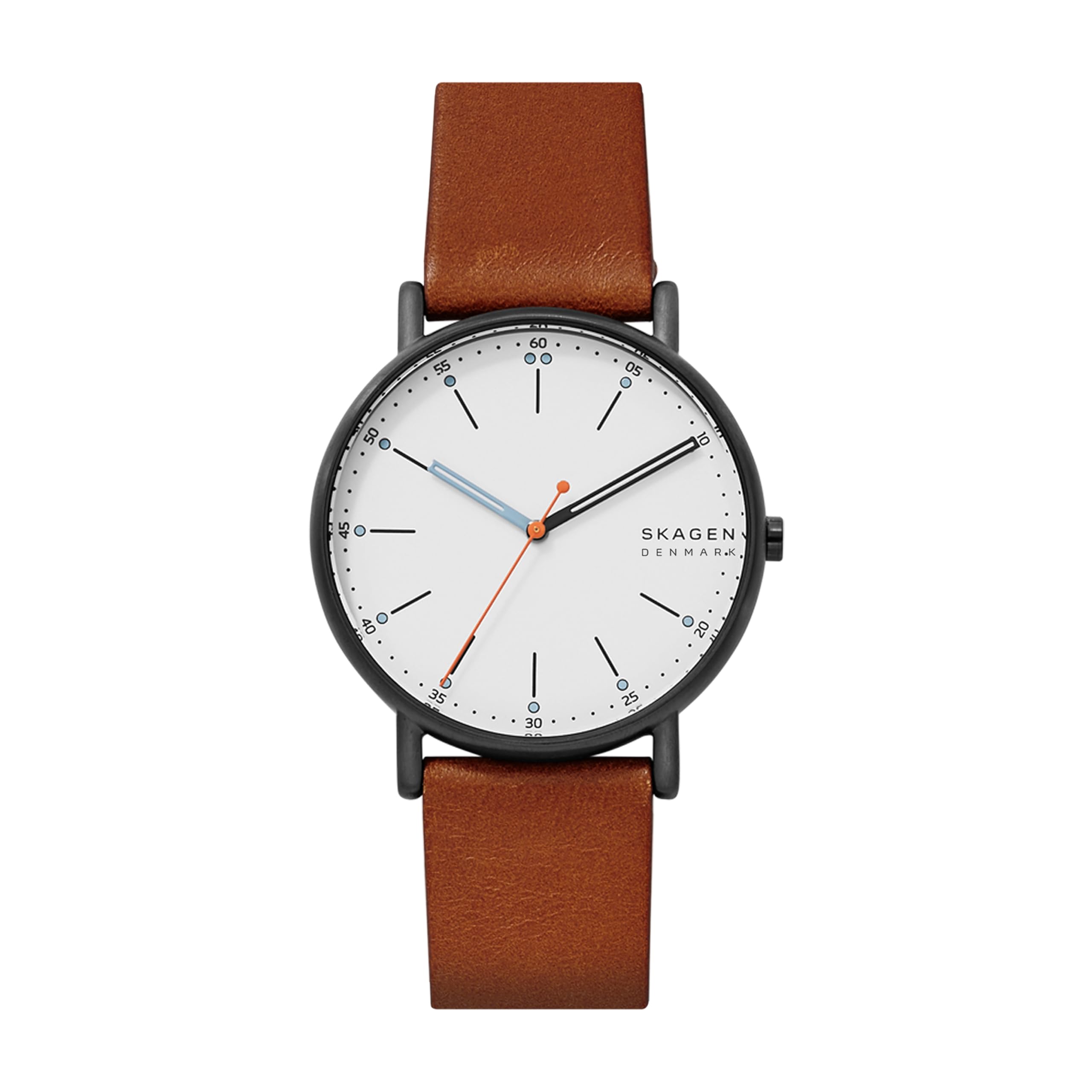 مژده!, ساعت مینیمالیستی Skagen Signatur Three-Hand با قطر 40 میلی‌متر، ساعت اسکیجن Signatur Steel-Mesh - مدل SKW6577 قهوه‌ای / نقره‌ای