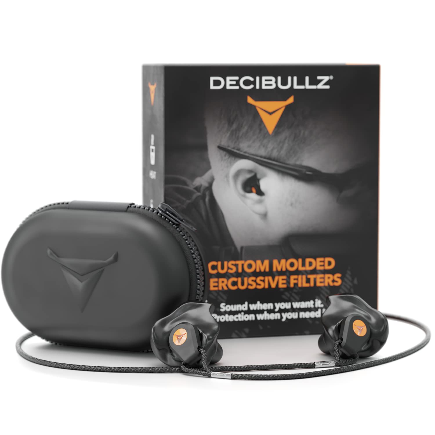 Decibullz - فیلترهای تنباکویی سفت شده سفارشی، محافظت شنوایی سفت شده سفارشی