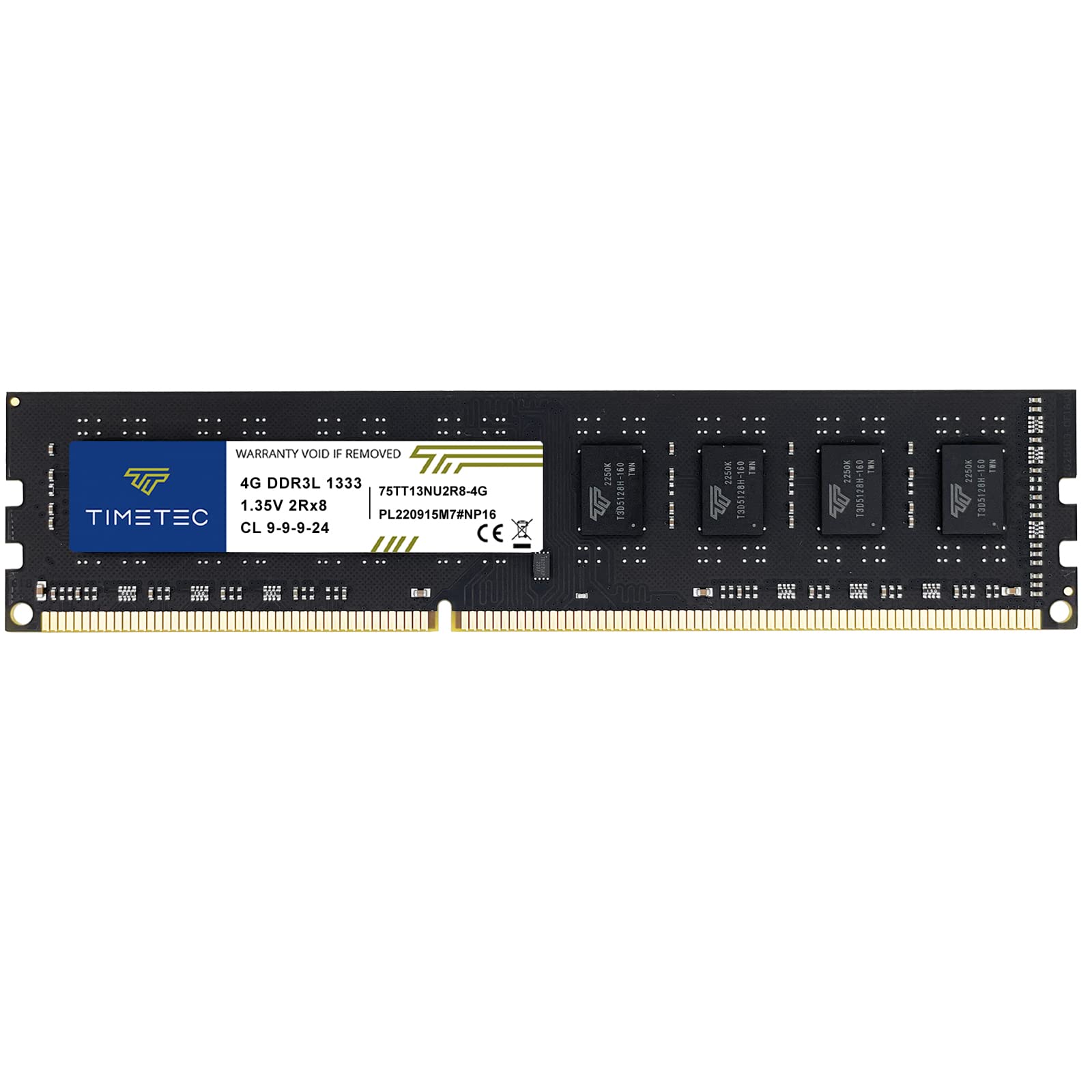 Timetec 4GB DDR3 1333MHz PC3-10600 Non-ECC Unbuffered 1.5V CL9 2Rx8 Dual Rank 240 Pin UDIMM حافظه رم کامپیوتر دسکتاپ RAM Module Upgrade (4GB)