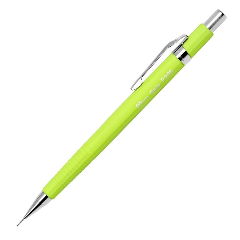 مداد مکانیکی Pentel P205 با نوک ۰.۵ میلی‌متری سبز نئون ۱ عدد (بسته‌بندی ۱ عدد)