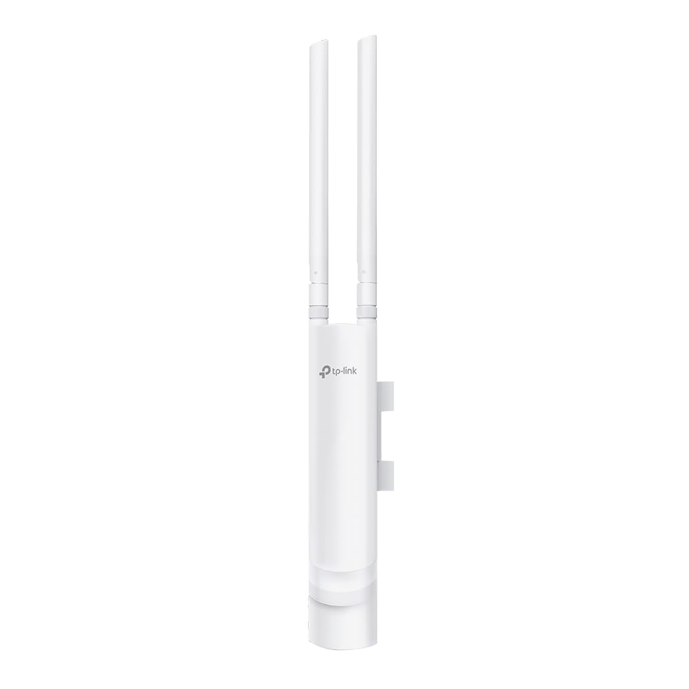 TP-Link Omada EAP110-Outdoor N300 نقطه دسترسی بی‌سیم فضای باز، پوشش WiFi تا ۲۰۰ متر، PoE فعال با تزریق‌کننده PoE رایگان، دسترسی ابری یکپارچه SDN و اپلیکیشن Omada