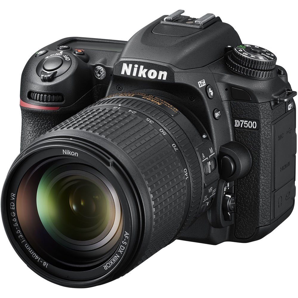 Nikon D7500 با لنز AF-S 18-140mm f/3.5-5.6G ED VR - دوربین SLR، باندل لنز دوربین سیاه