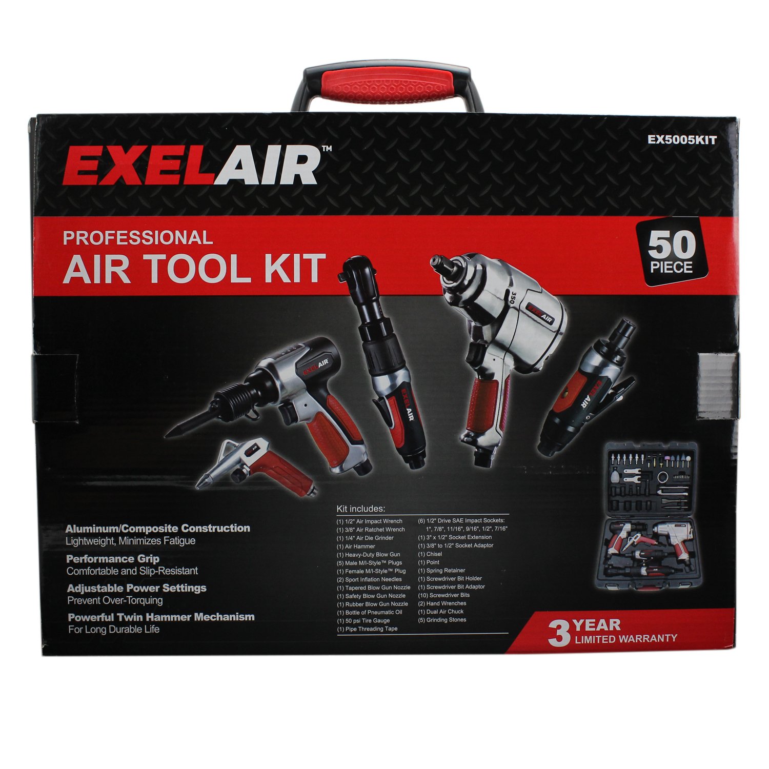 مجموعه ابزار هوایی حرفه ای 50 تکه ای میلتون EX5005KIT