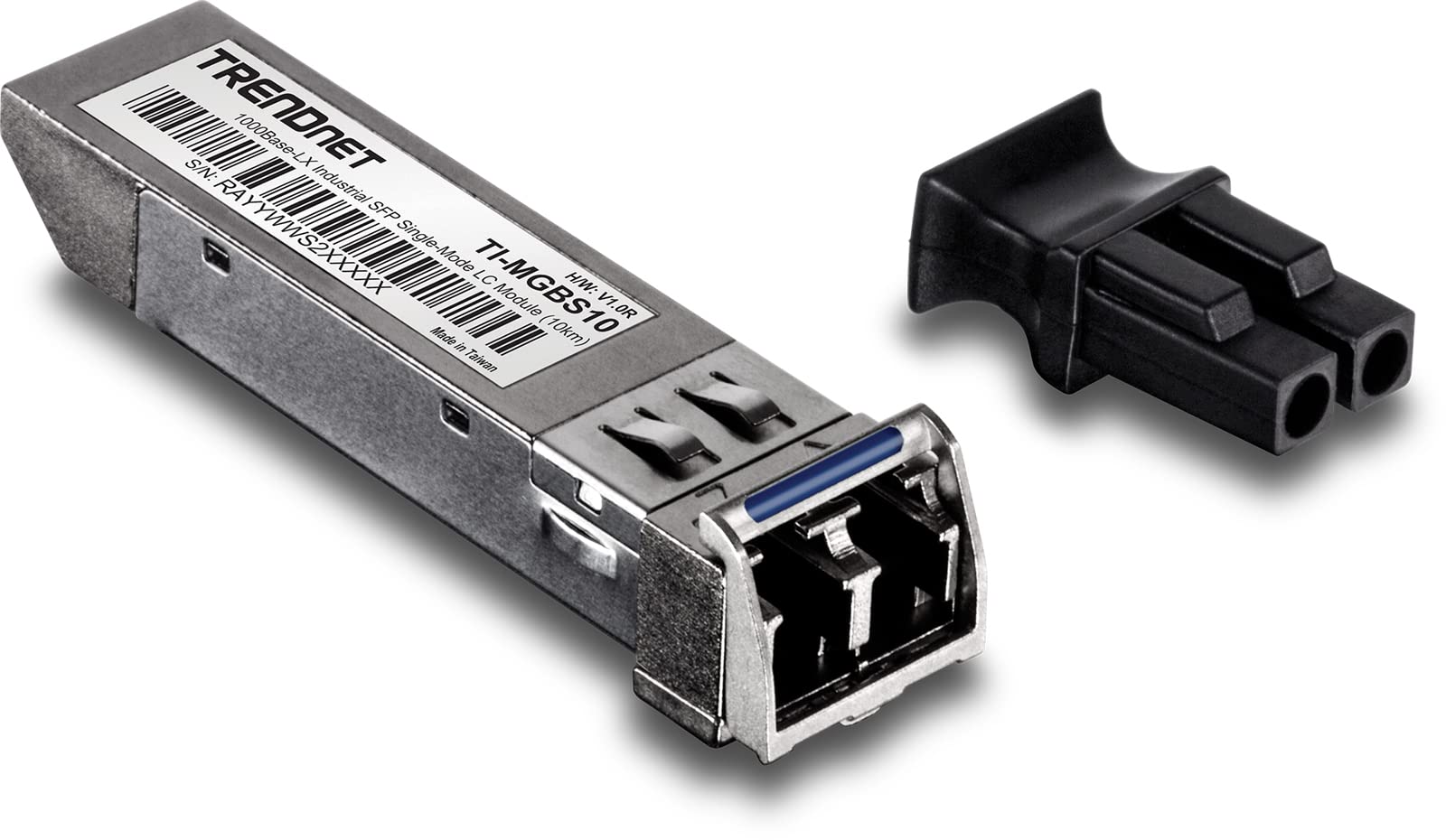 TRENDnet TRENDnet 1000Base-LX Industrial SFP Single-Mode LC Module (10km-6.2 Miles), IEEE 802.3z, ANSI, MSA Compliant, Data Rates up to 1.25 Gbps, Hot-Pluggable, LC-Type Duplex, TI-MGBS10 10 KM