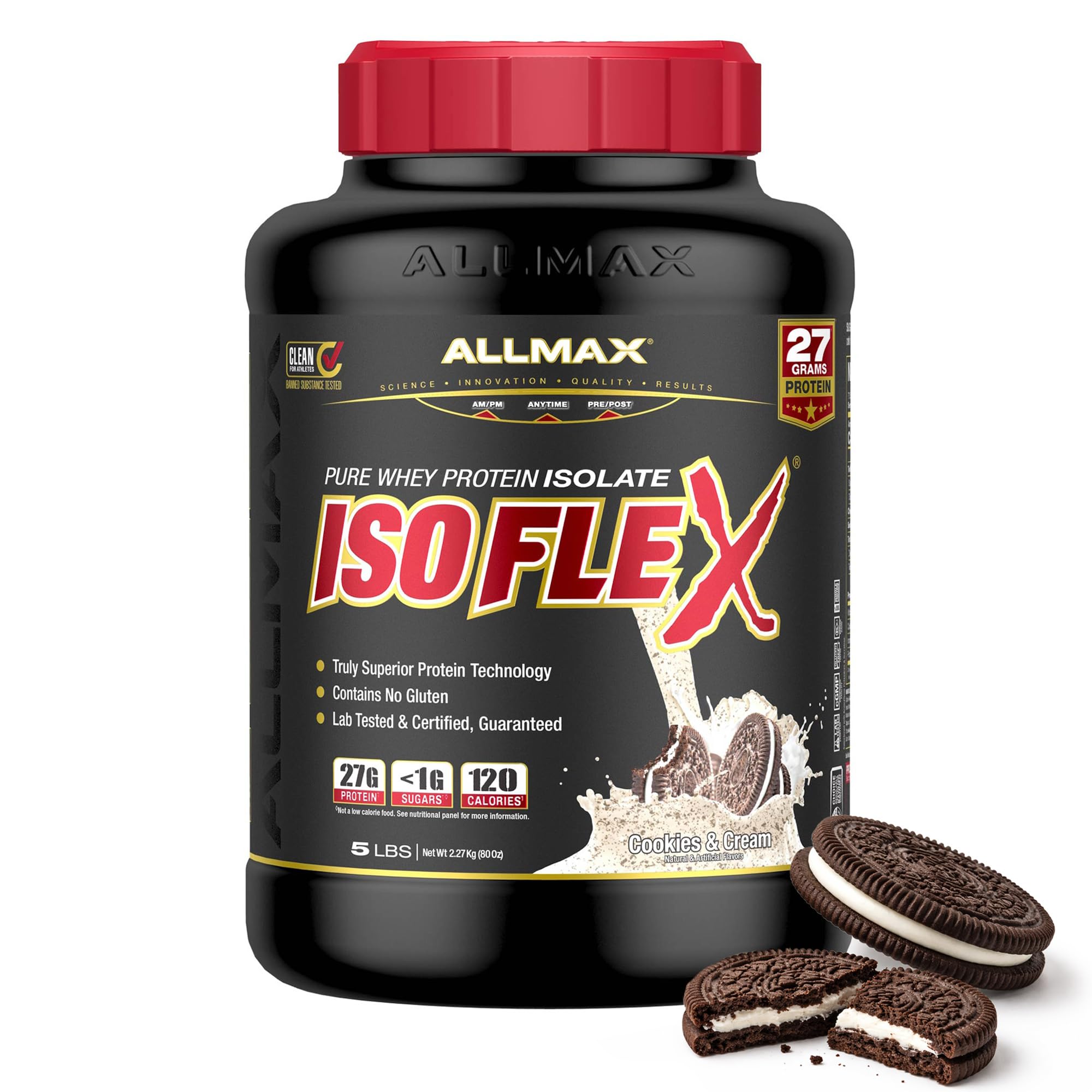 Allmax تغذیه Isoflex کوکی و کریم 2.3 کیلوگرم کوکی و کریم 2.27 کیلوگرم (بسته یک عدد)