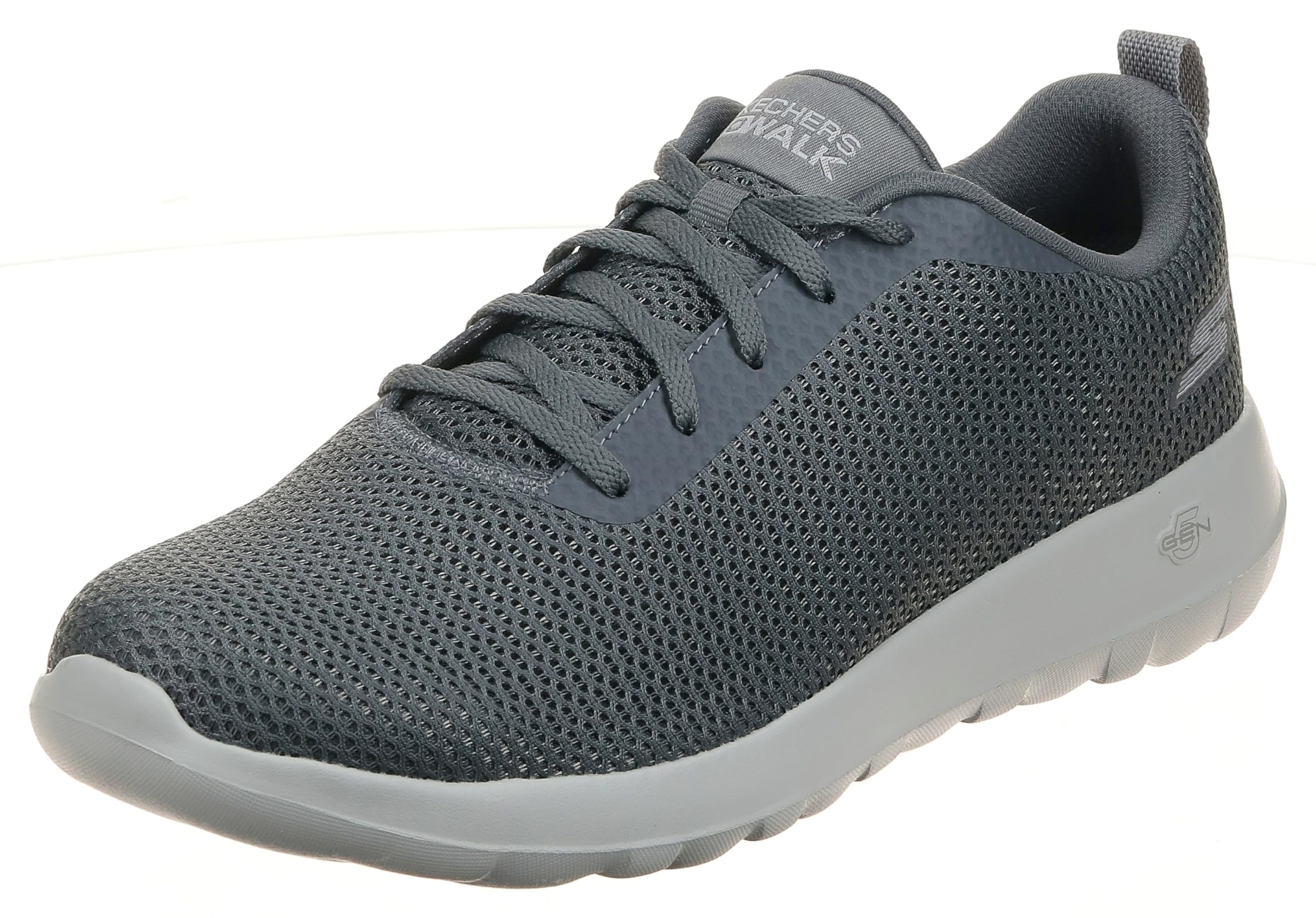 کفش کتانی مردانه Skechers Go Walk Max — رویه توری Air Mesh ورزشی، سایز 40 (EU)، رنگ زغالی