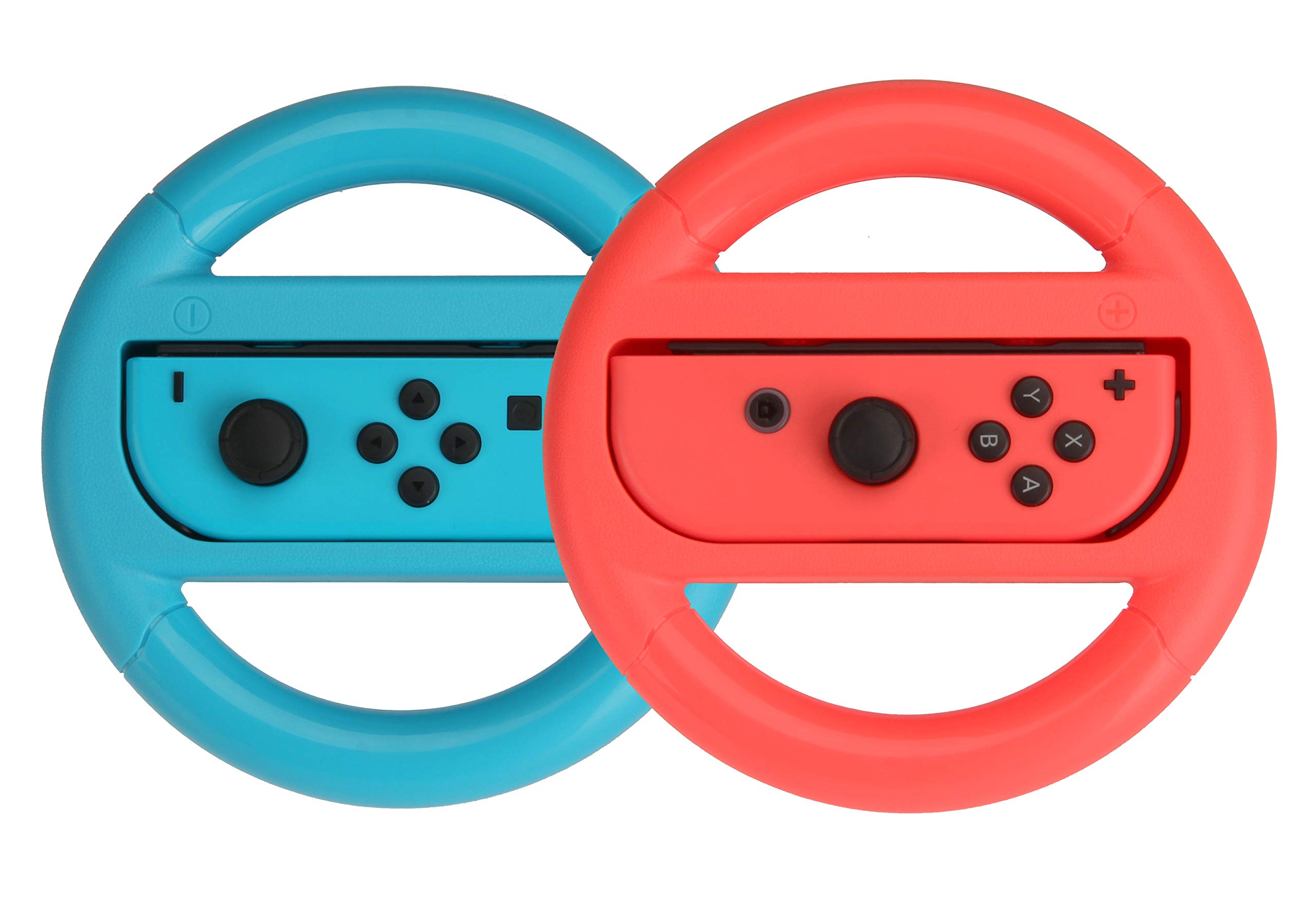 کنترلر فرمان Amazon Basics برای Nintendo Switch - مجموعه ۲ تایی، آبی و قرمز