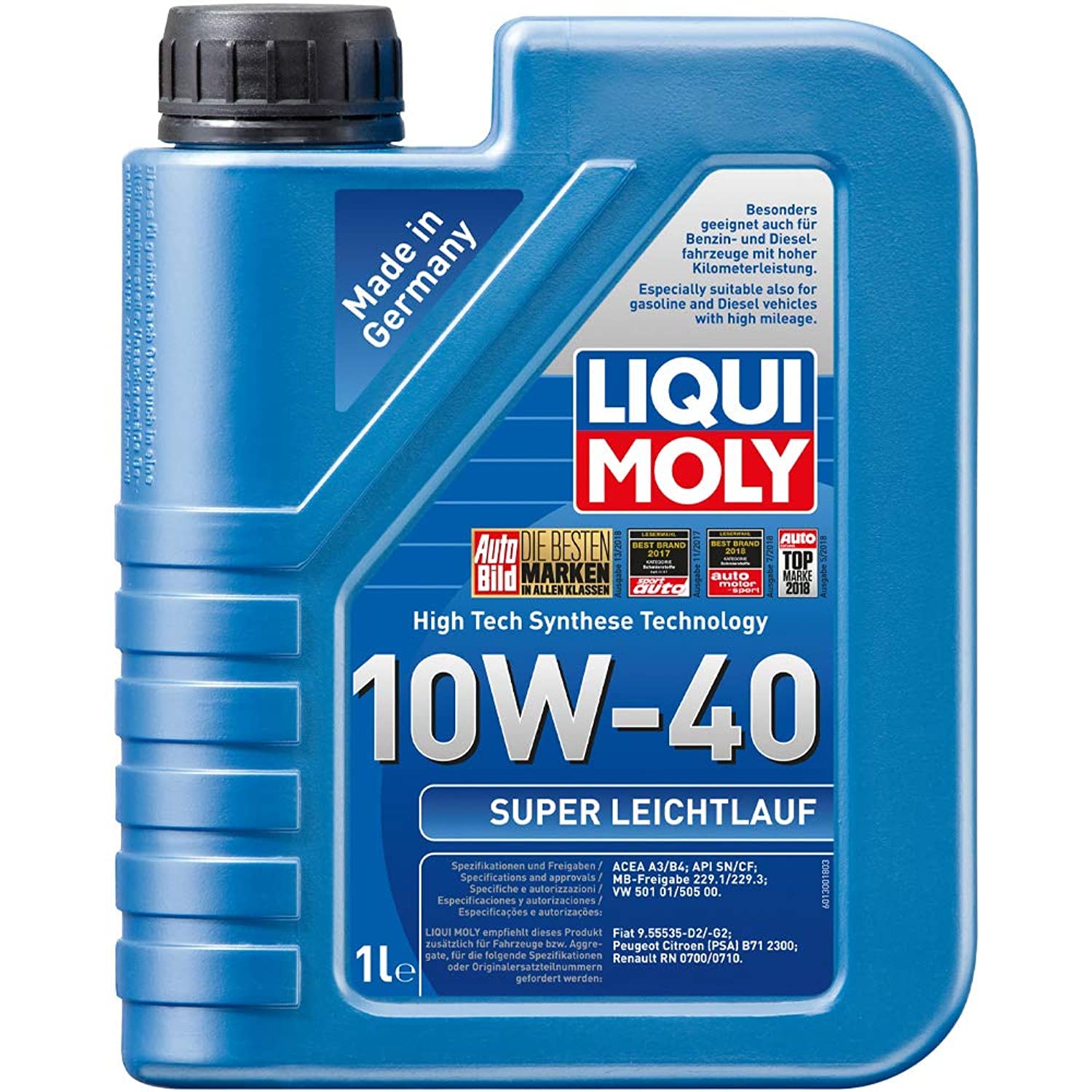 روغن موتور لیکی مولی انجین اویل سوپر لایتلاوف 10W-40 12/1 لیتر