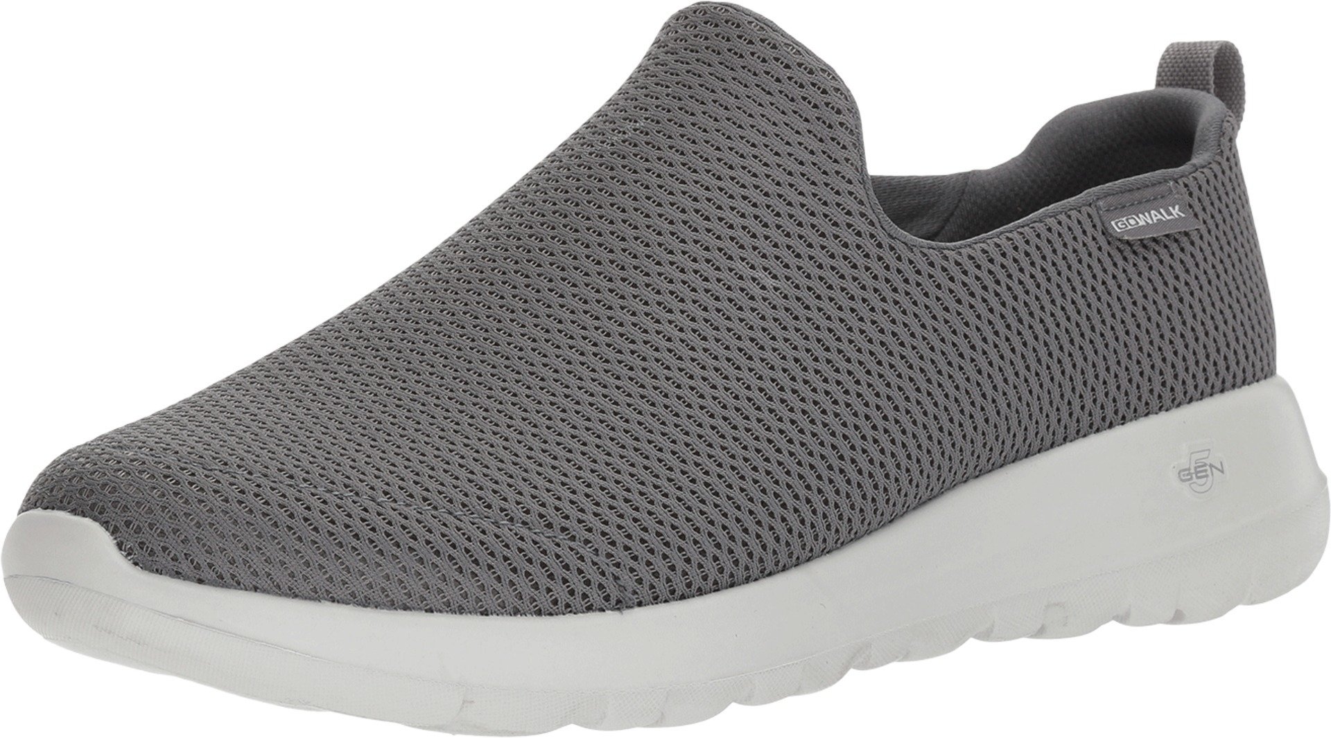 کفش کتانی مردانه Skechers Go Walk Max — رویه توری هواگیر ورزشی، سایز 43.5 اروپا، رنگ ذغالی/خاکستری