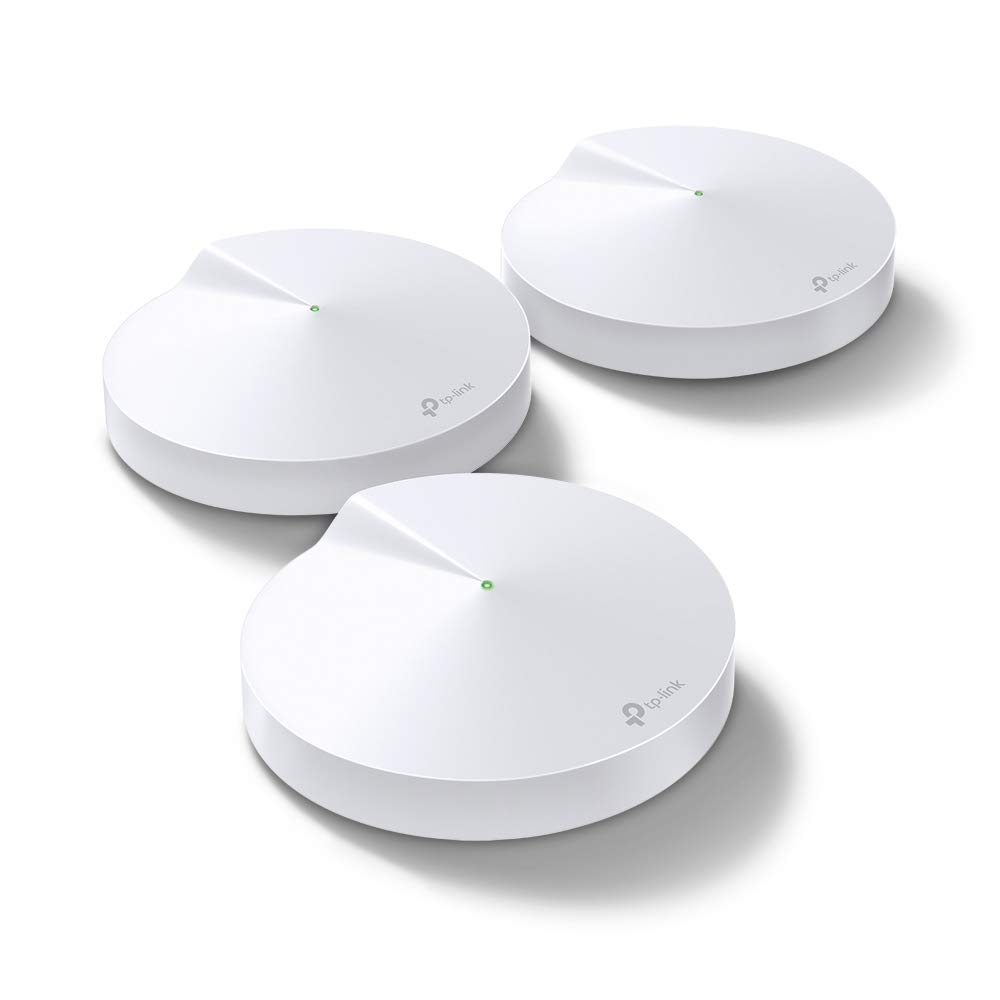 سیستم WiFi Mesh خانگی TP-Link Deco M5 (بسته ۳ عددی) AC1300 دو باند، پوشش تا ۵۵۰۰ فوت مربع، قابلیت اتصال ۱۰۰ دستگاه، ضد ویروس داخلی، جایگزین روتر/تقویت‌کننده WiFi، کنترل والدین