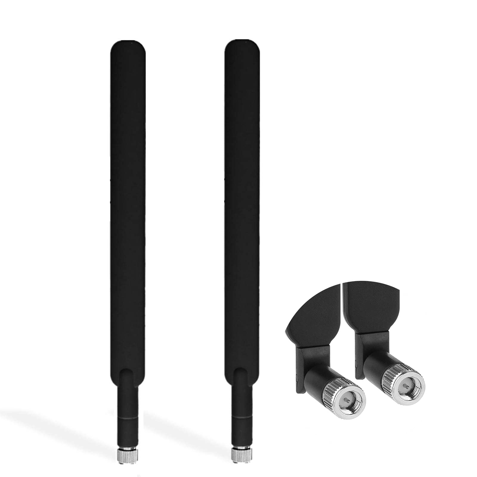 آنتن 4G LTE Andven، SMA مرد 10dBi آمبار جدولی بیرونی برای روتر 4G دوربین ماهواره‌ای کوچک Mini PCIE - سیاه (2 پک)