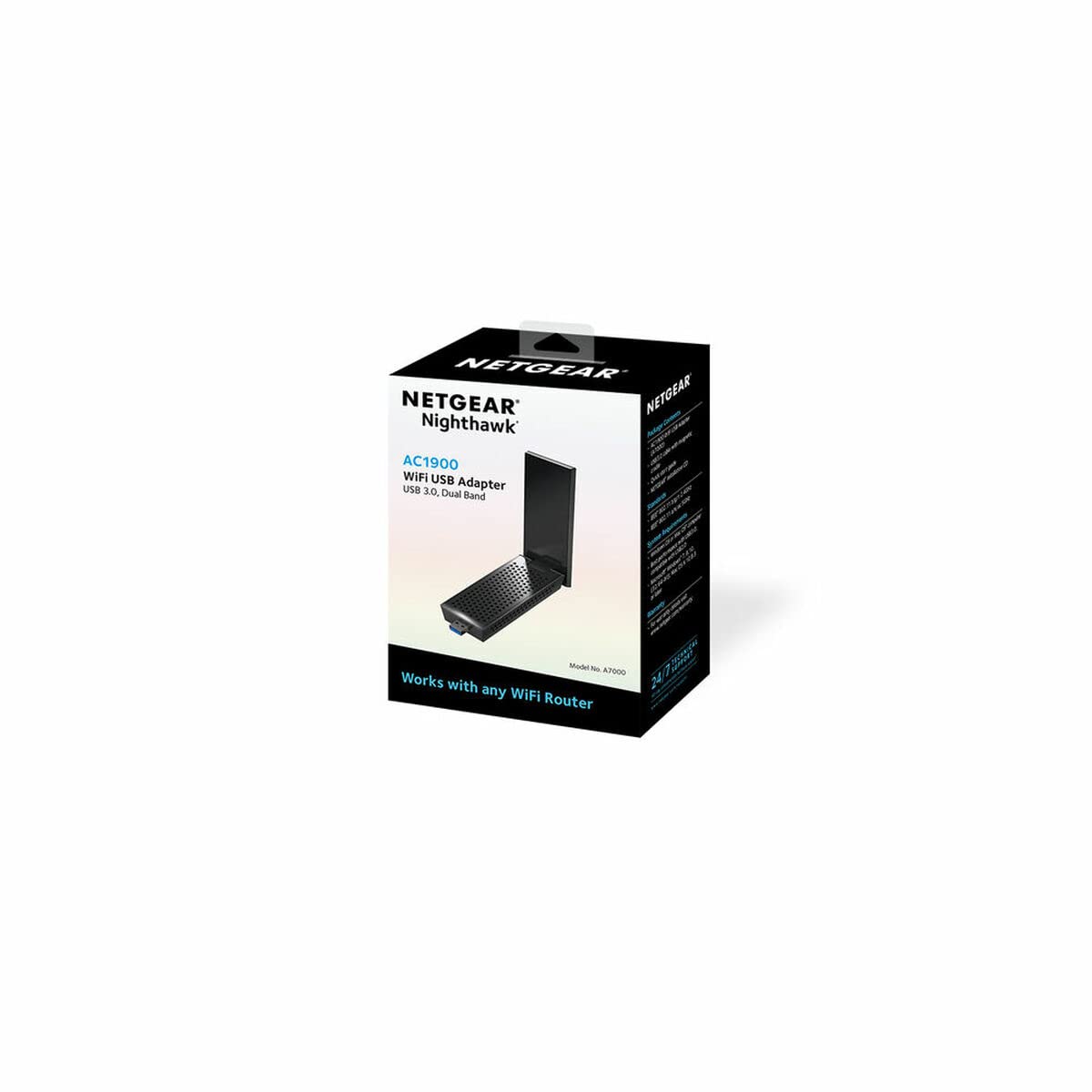 آداپتور Wi-Fi NETGEAR AC1900 برای کامپیوتر دسکتاپ | دو باند وای فای استیک برای اینترنت بی‌سیم (A7000-10000S) AC1900، USB 3.0