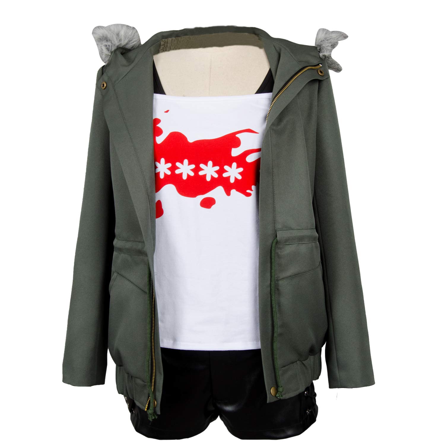 کوسپلی کاستوم  Futaba Sakura از Persona 5 با لوگوی A.F.K.   شو روزانه نایاب Coat Jacket Shirt Tee Suit Dress Up  سبز از سایز M