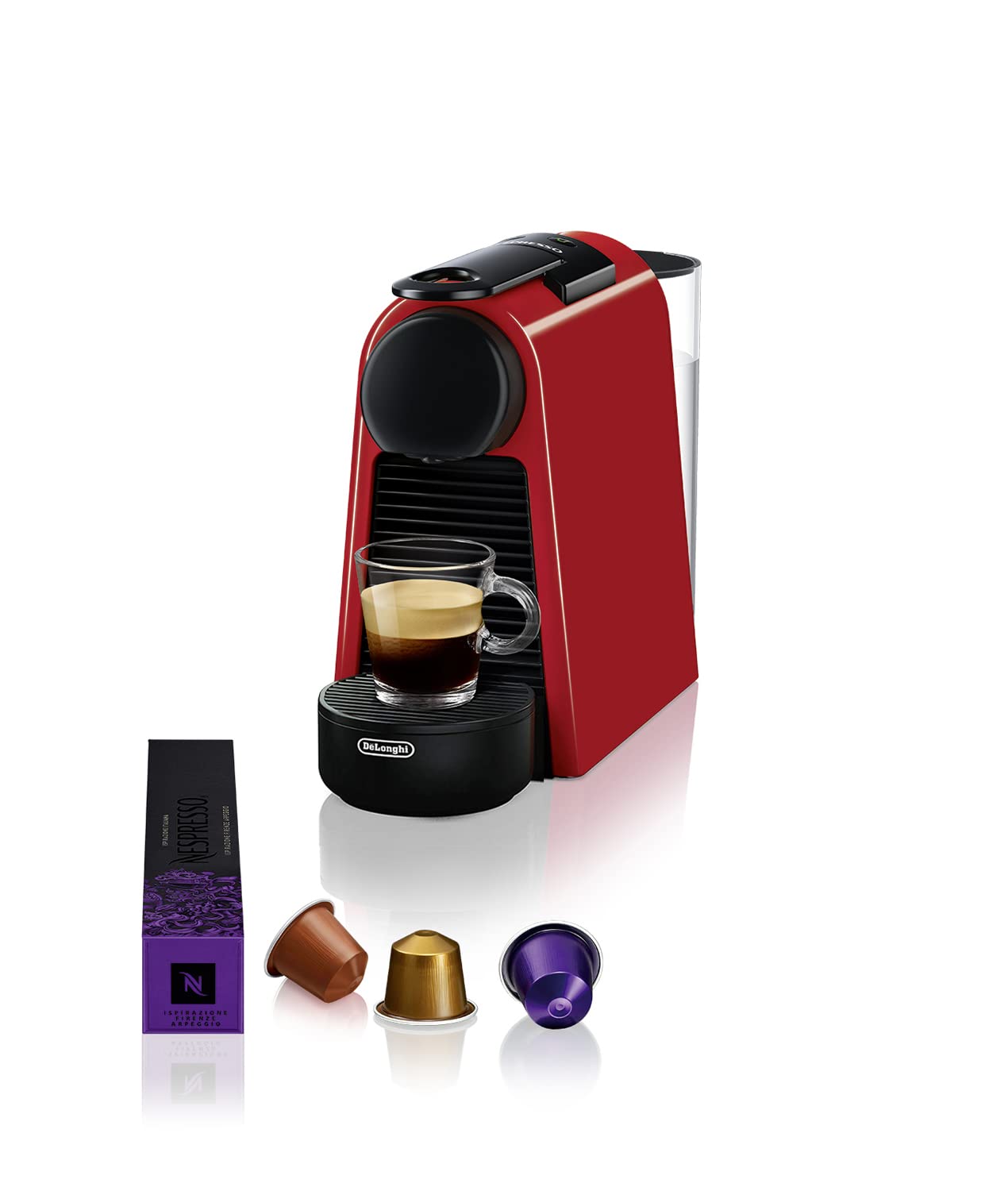 DELONGHI Nespresso Essenza قهوه EN85 | DELONGHI قرمز اتوماتیکا قرمز/سیاه دلونگی قهوه‌ساز یک نفره دلونگی