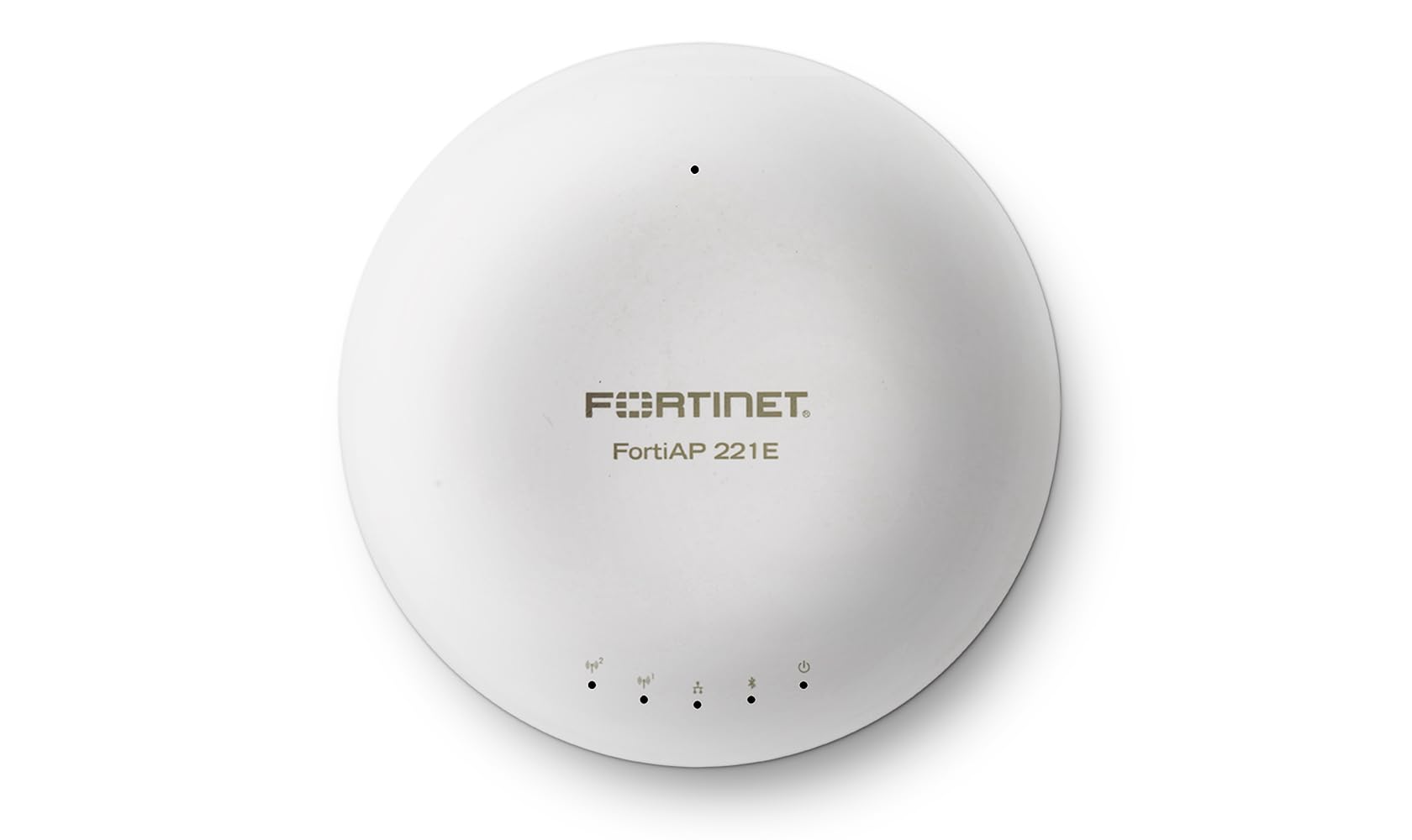 Fortinet | FAP-221E-A | FortiAP-221E داخلی بی‌سیم Wave 2 AP - دو رادیو (802.11 a/b/g/n و 802.11 a/n/ac, 2x2 MU-MIMO)، 1 پورت GE RJ45، کیت نصب سقفی/دیواری شامل می‌شود. 4 آنتن داخلی