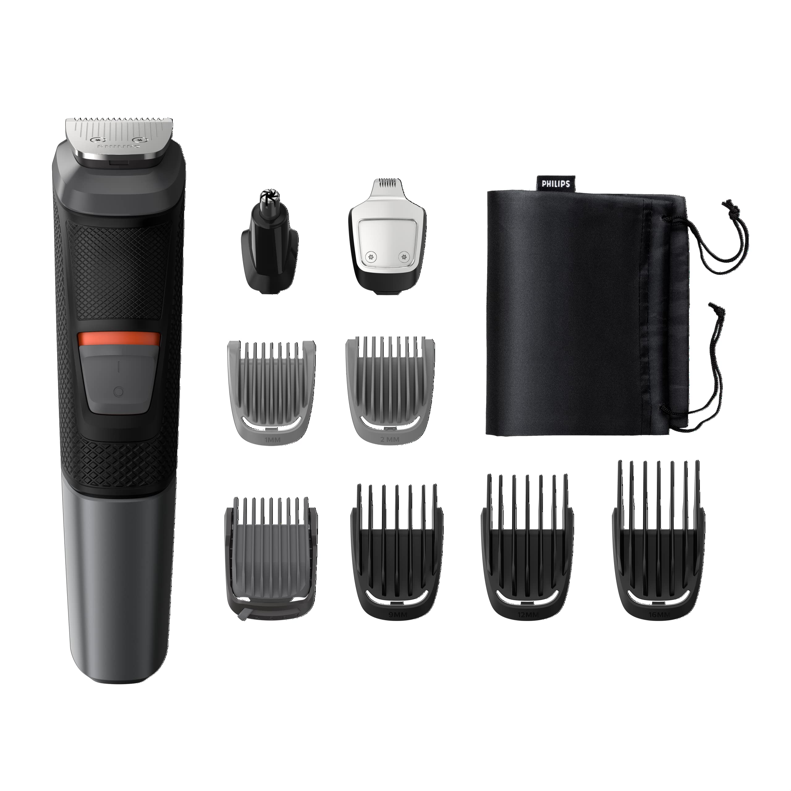 تریمر ریش و تراش موی گوش و بینی PHILIPS 9-In-1 Multigroom Mg5720/15 - آنتراسیت/سیاه - تک‌تک