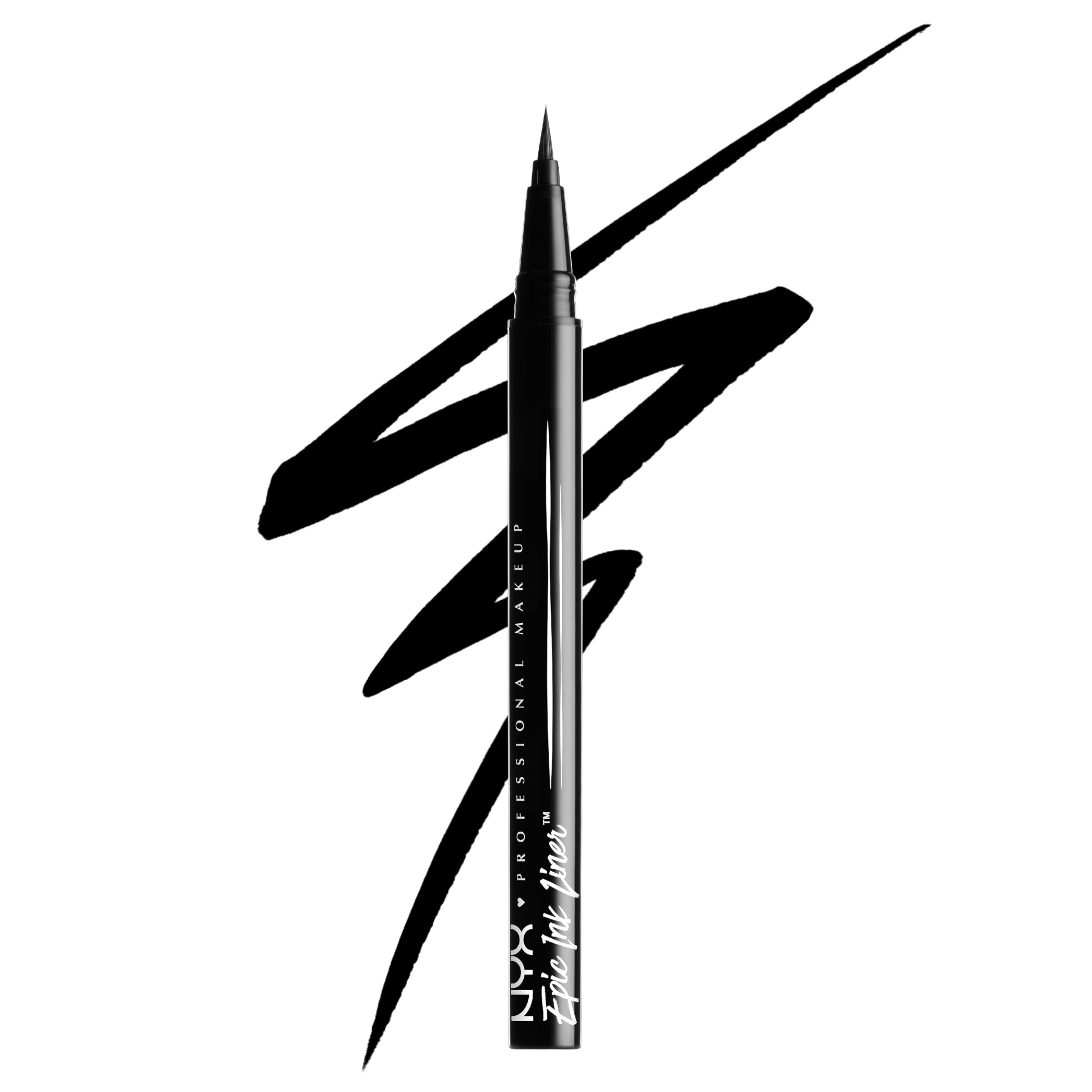 مداد چشم مایع NYX PROFESSIONAL MAKEUP Epic Ink، با دوام، ضد آب، رنگ مشکی 01، 1 عدد (بسته‌ی 1 عدد)