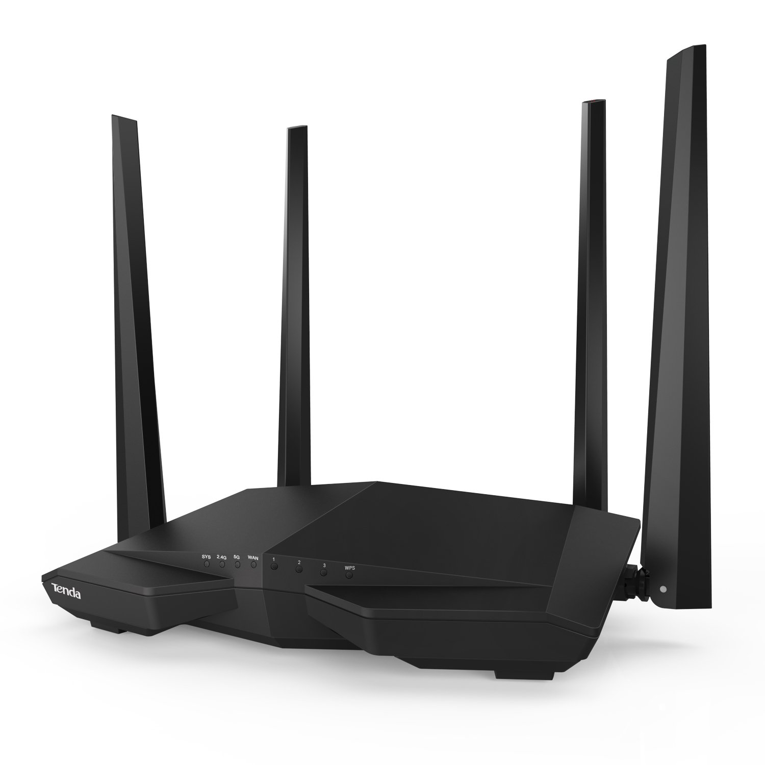 مسیریاب Wi-Fi دو باند Tenda AC6 AC1200 (867Mbps/5GHz+300Mbps/2.4GHz)، IPV6، Beamforming+، کنترل والدین، شبکه مهمان، 4 آنتن خارجی 5dBi، WPS