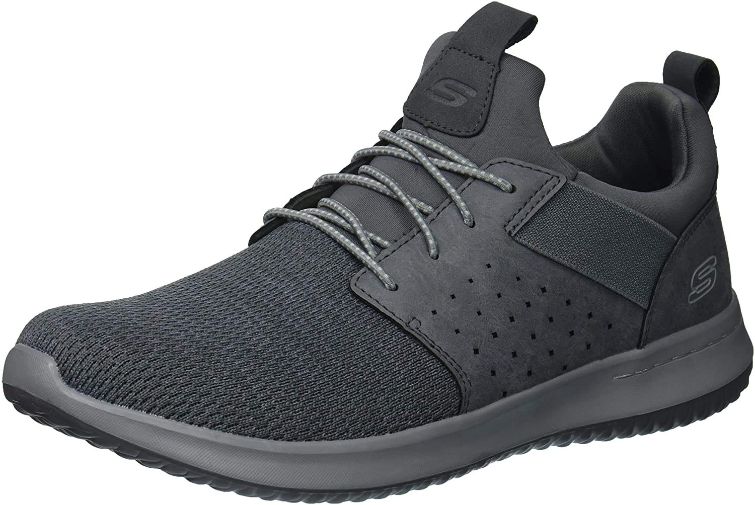 کفش ورزشی مردانه Skechers Delson-Camden، سایز ۴۲٫۵ (EU)، رویه مش خاکستری با جنس مصنوعی